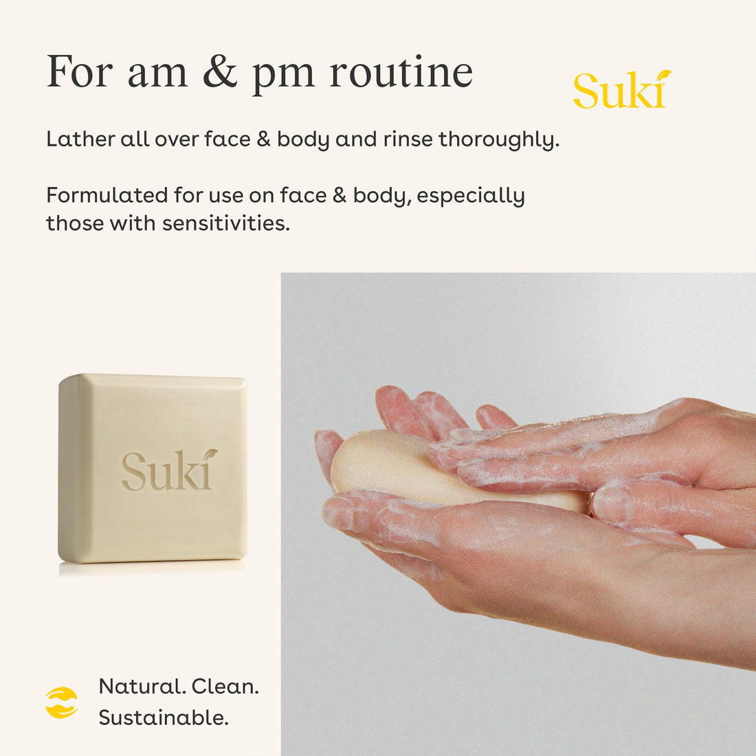Suki Sensitive Cleansing Bar 4oz suki