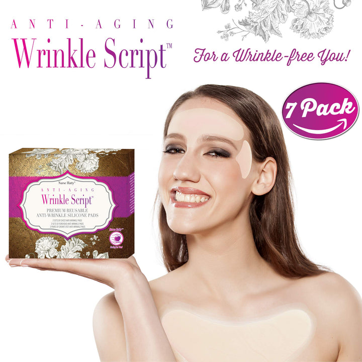 Nurse hattyã‚â - 2 Sets Each (6 Pack) - Reusable Chest, Forehead & Mouth Anti-Aging Anti-Wrinkle Silicone Pads - New & Improved Thicker Chest Pads