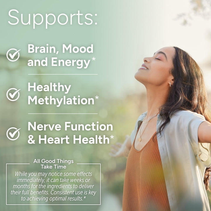 L-Methylfolate 15mg plus Methyl B12, D3, Taurine & NAC | 5-MTHF (Bioactive B9) Premium-Grade | Methylated Vitamins to Support Mood, Nerve Health & Methylation* | Methylfolate Supplement | 60 Capsules