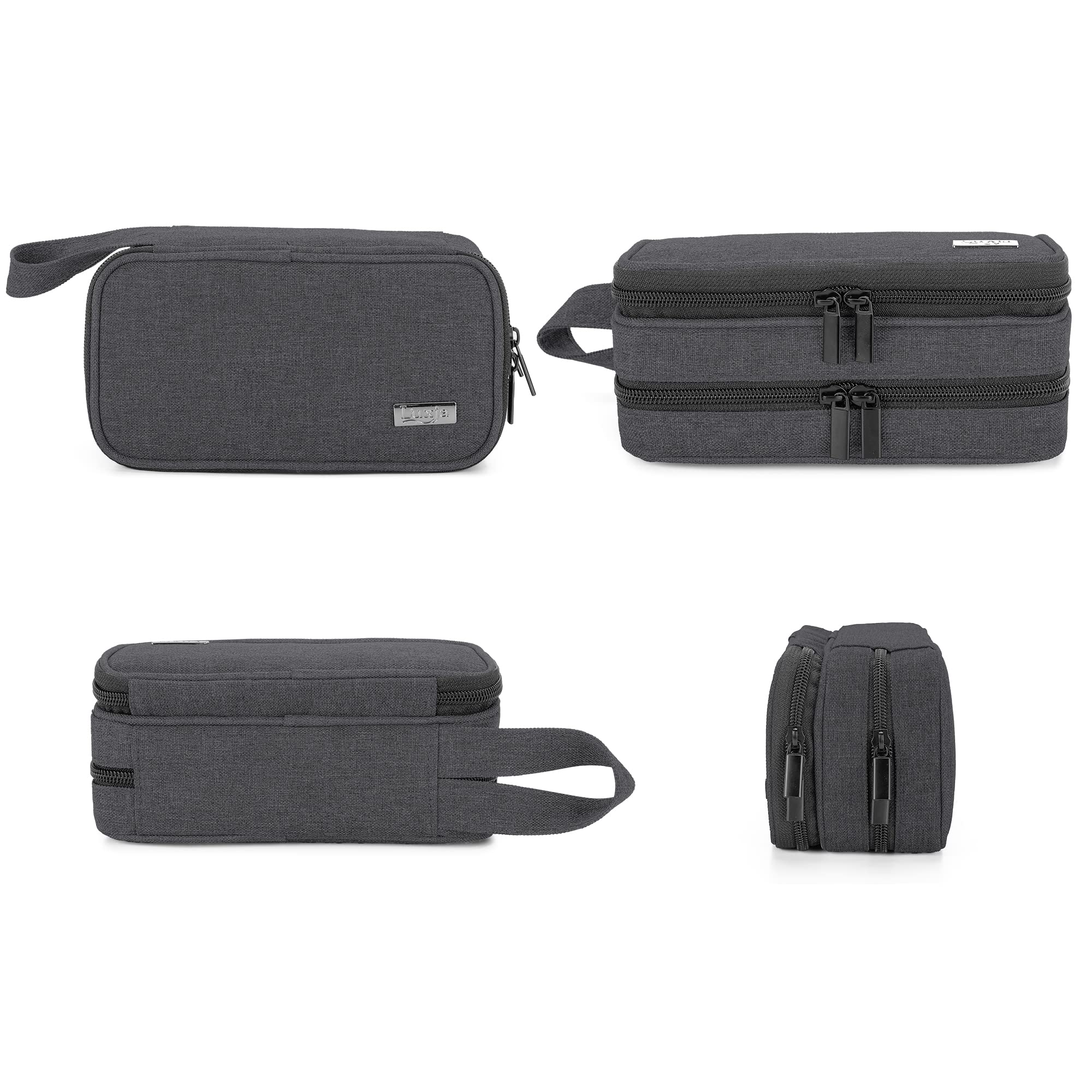 Luxja Essential Oil Carrying Case - Holds 12 Bottles (5Ml-15Ml, Also Fits For Roller Bottles), Portable Double-Layer Organizer For Essential Oil And Accessories, Black