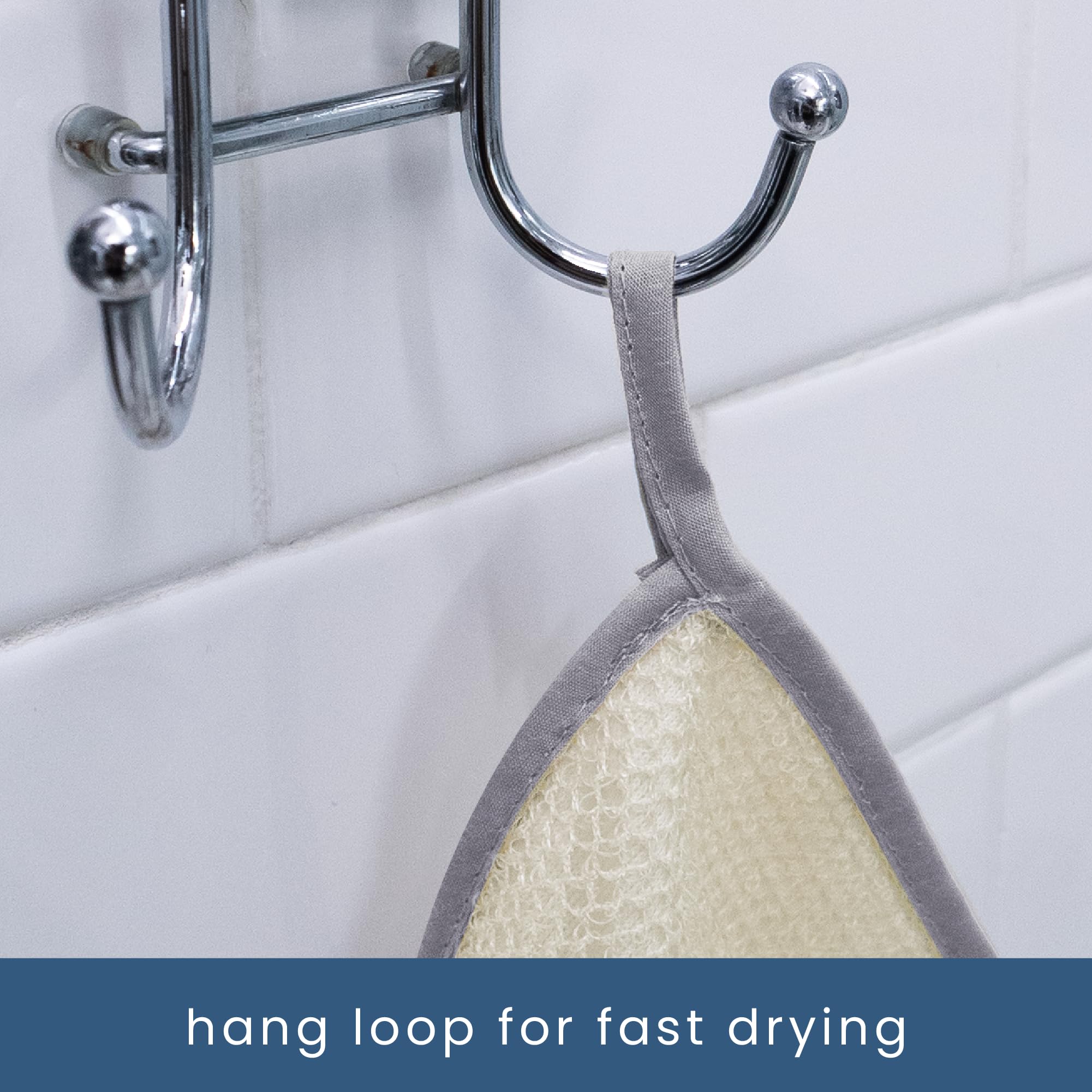 S&T INC. Exfoliating Washcloths, Dual Sided for Face and Body Scrub Towel, 9.9 Inch x 9.9 Inch, Grey, 3 Pack