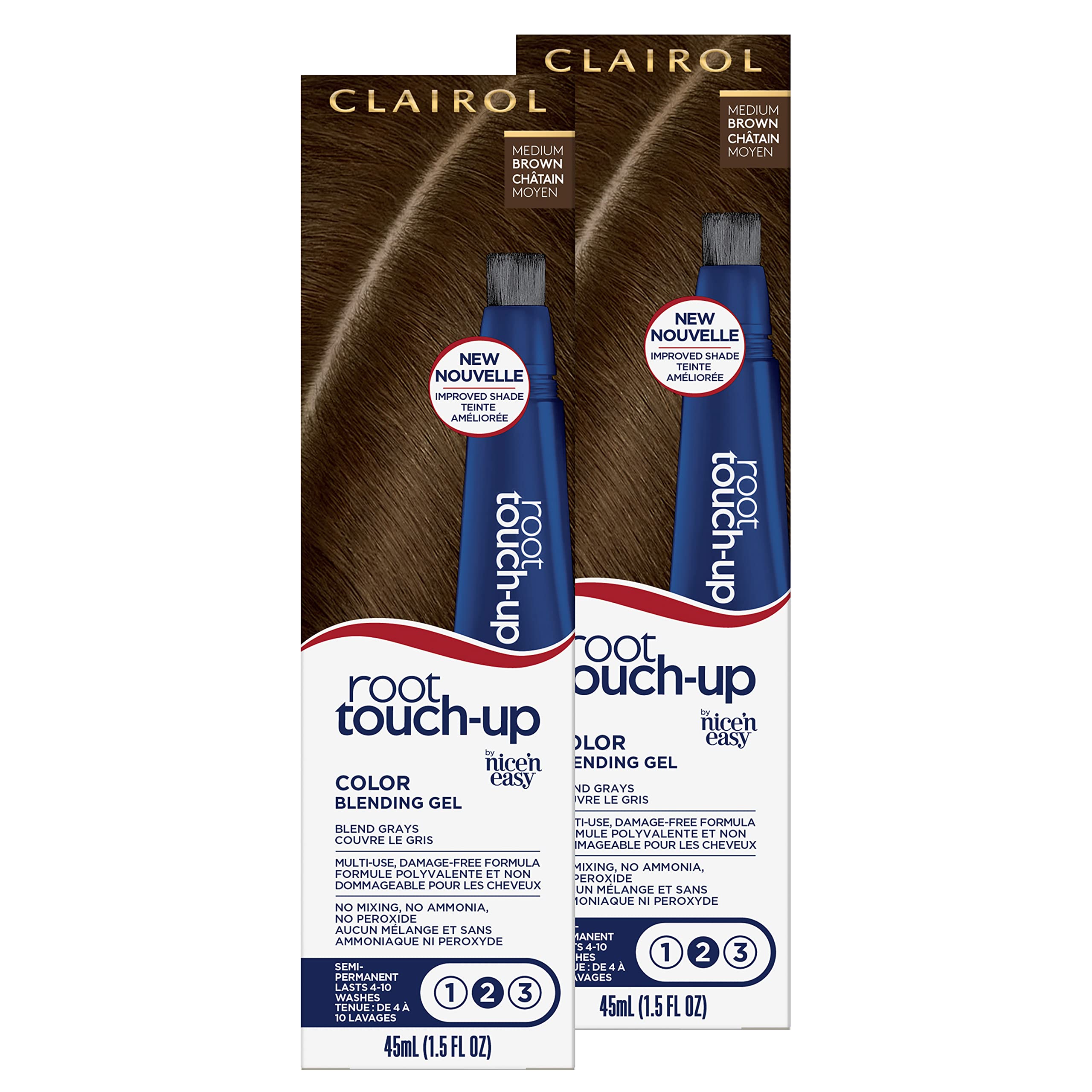 Clairol Clairol Root Touch-Up Color Blending Gel, 5 Medium Brown, 2 Count, 1.5 Fl Oz