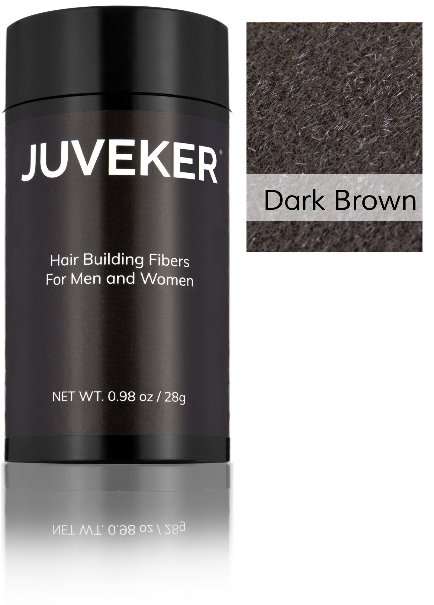 Juveker Hair Building Fibers for Men & Women - 28 Grams (Net Wt .98oz) Dark Brown AD