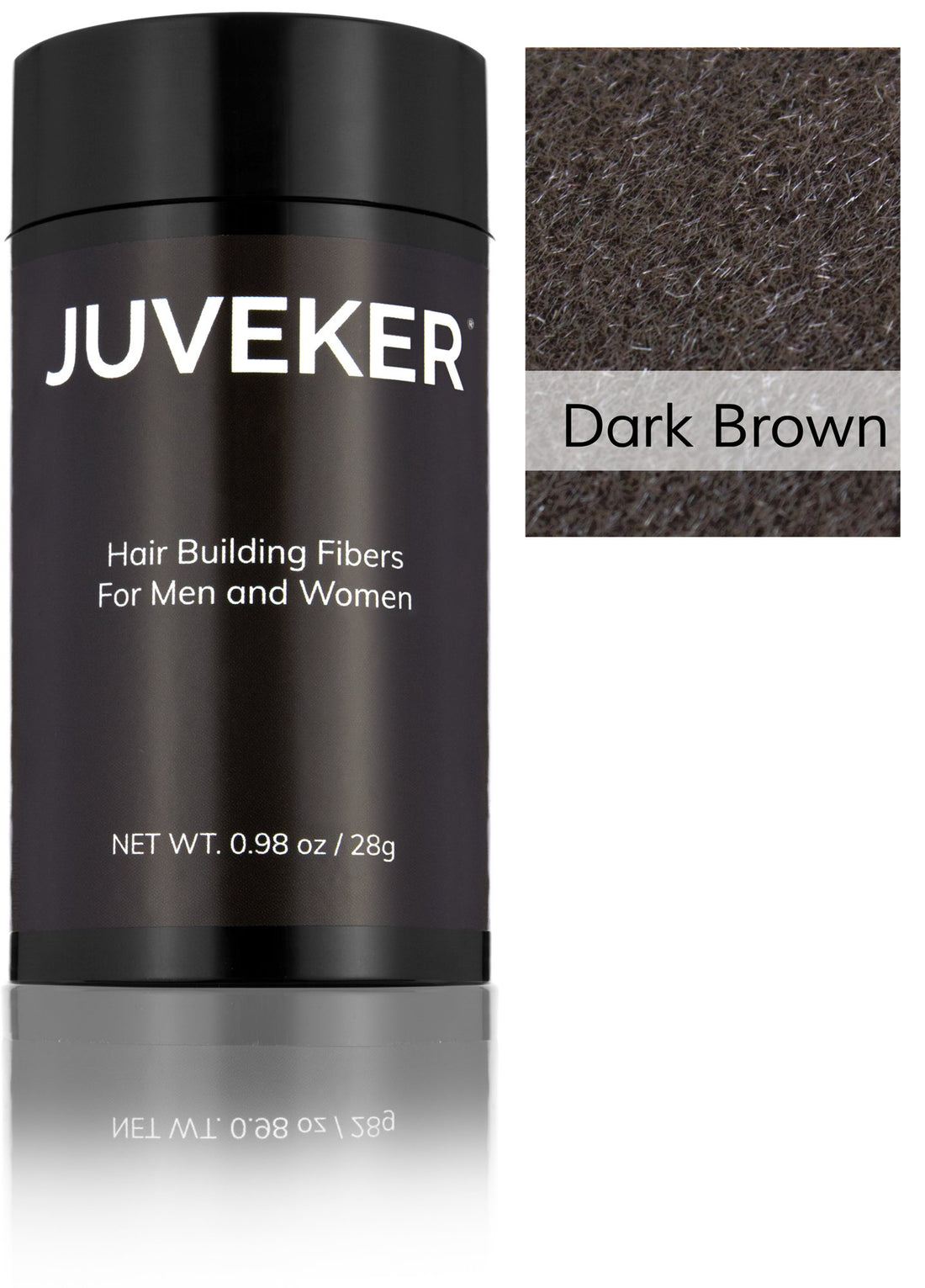 Juveker Hair Building Fibers for Men & Women - 28 Grams (Net Wt .98oz) Dark Brown AD