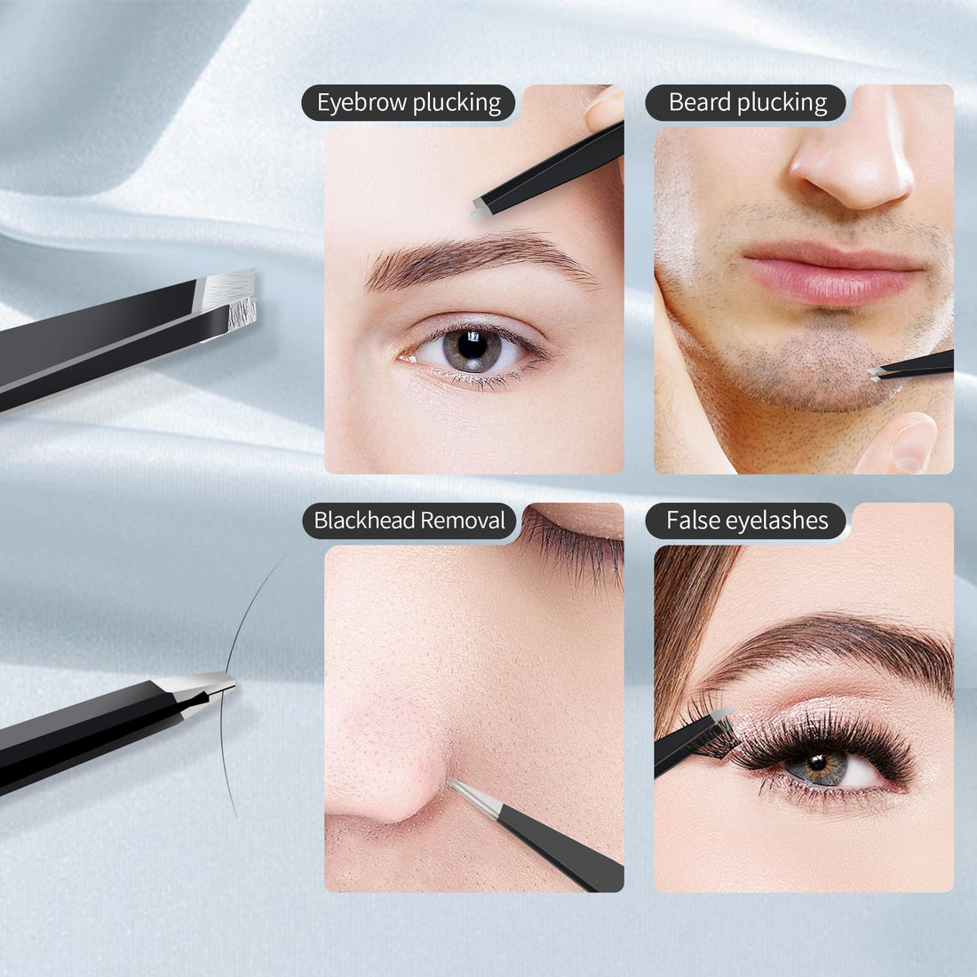 MIYADIVA 30X Magnifying Mirror, Small Magnifying Mirror with Suction Cup and Tweezers, As a Travel Makeup Mirror, Compact Mirror Set for Plucking Eyebrows 3.5 Inches