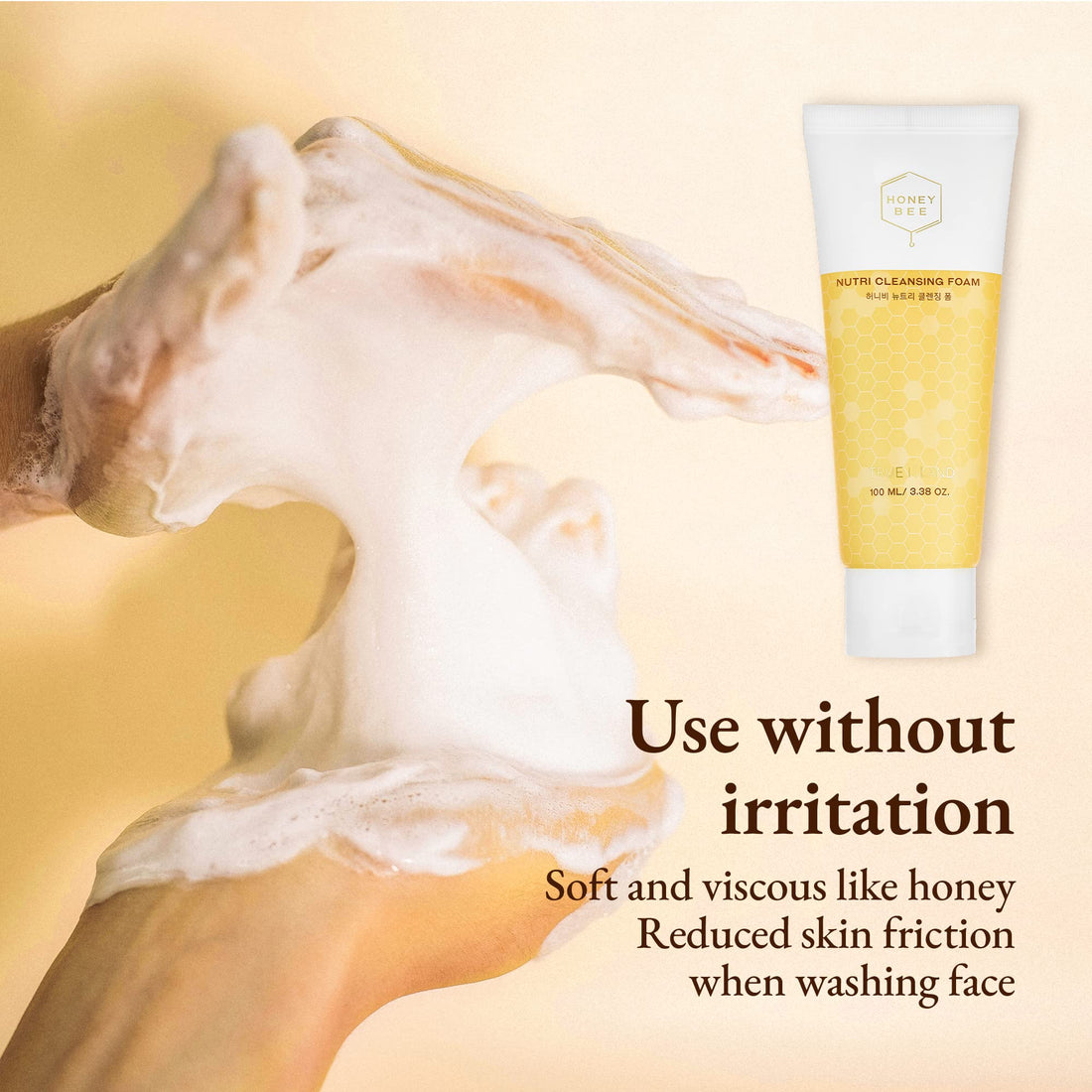 [TRUE ISLAND] HONEY BEE NUTRI CLEANSING FOAM - 100ml / 3.38 oz. l Korean Beauty Facial Cleanser