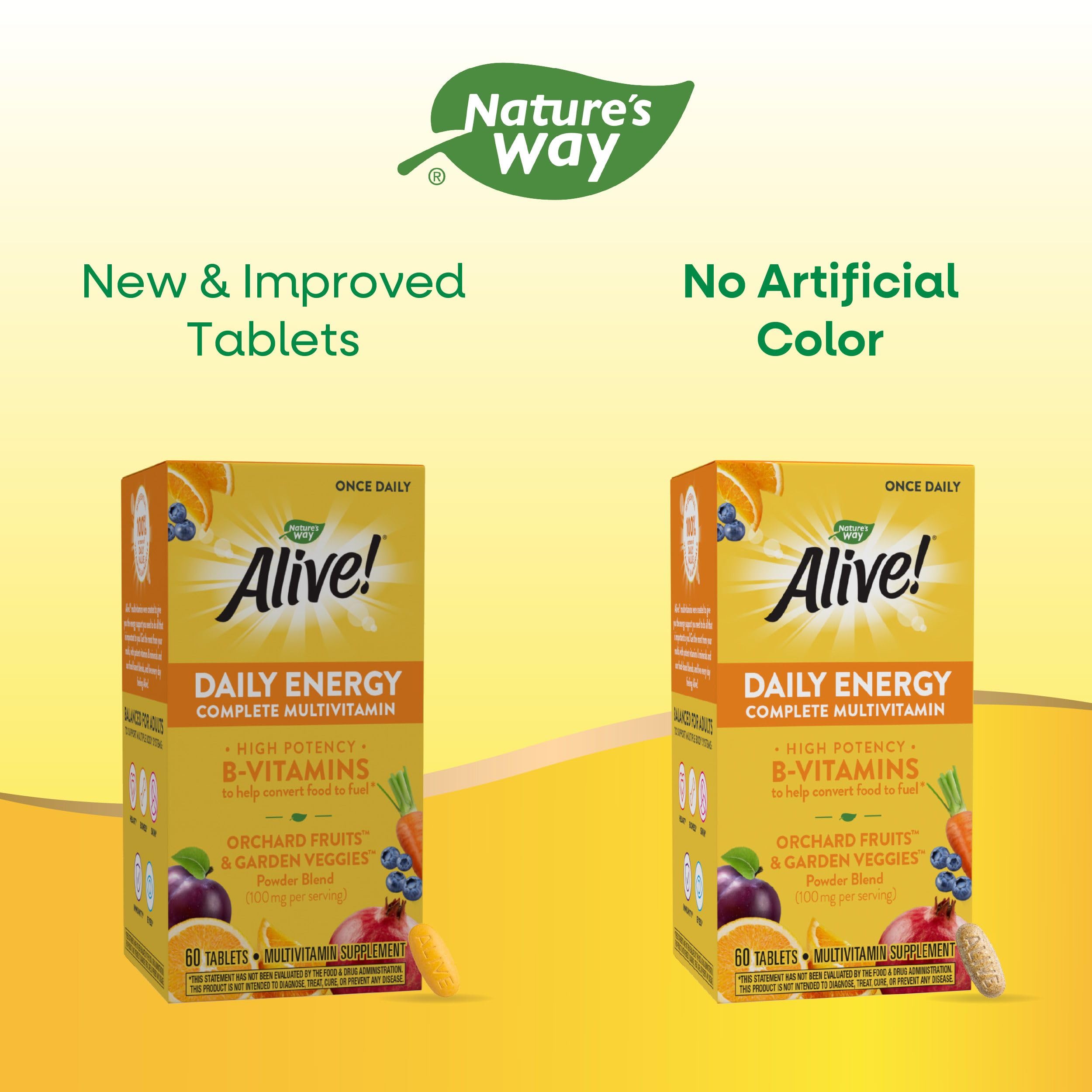 Nature’s Way Alive! Daily Energy Multivitamin 22 Vitamins and Minerals 60 Tablets