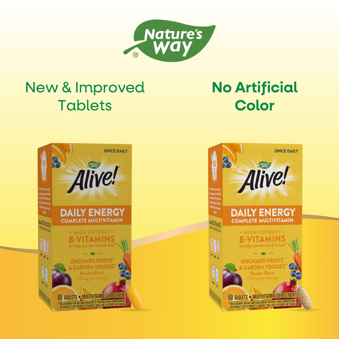 Nature’s Way Alive! Daily Energy Multivitamin 22 Vitamins and Minerals 60 Tablets