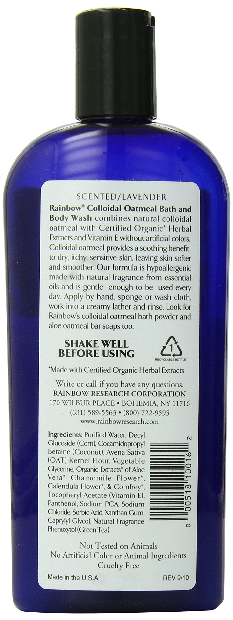 Rainbow Research Colloidal Oatmeal Bath & Body Wash, Lavender Scent - 12 Oz