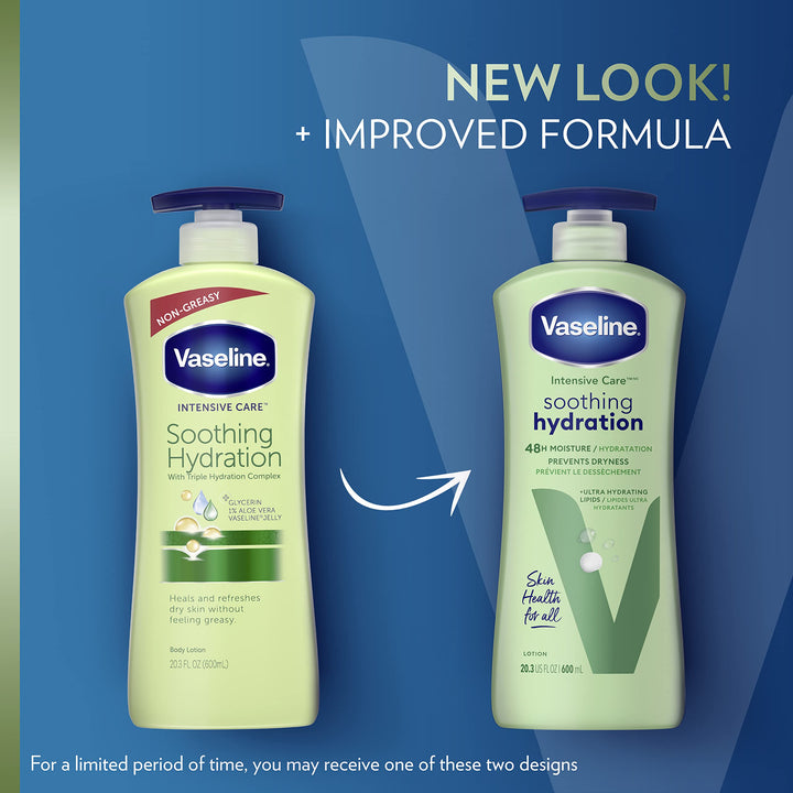 Vaseline 20.3 Oz, 3 Count , Aloe Soothe : Intensive Care Lotion, Aloe Soothe 20.3 Oz, 3 Count