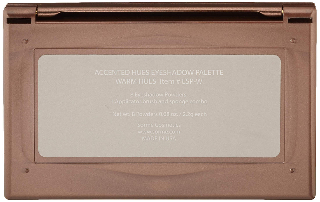 Sorme Cosmetics Collection Eyeshadow Palette, Warm Hues, 0.64 Ounce