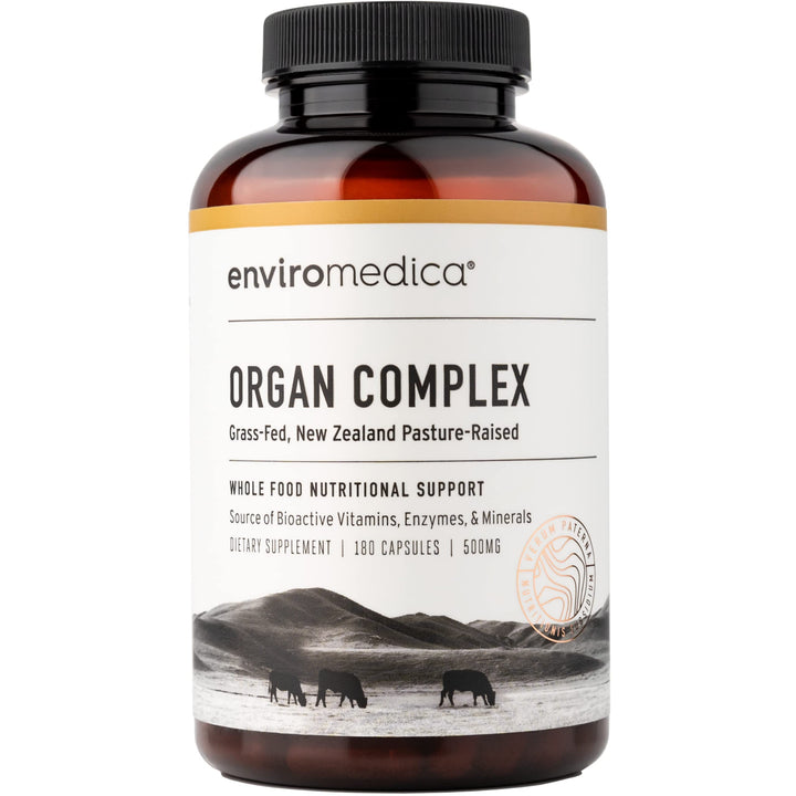 Enviromedica Grass-Fed Organ Complex: Freeze-Dried Beef Liver, Kidney, Heart, and Pancreas (180 ct)