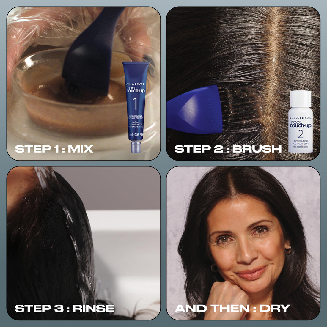 Clairol Root Touch-Up by Nice'n Easy Permanent Hair Dye, 4 Dark Brown Hair Color, Pack of 2