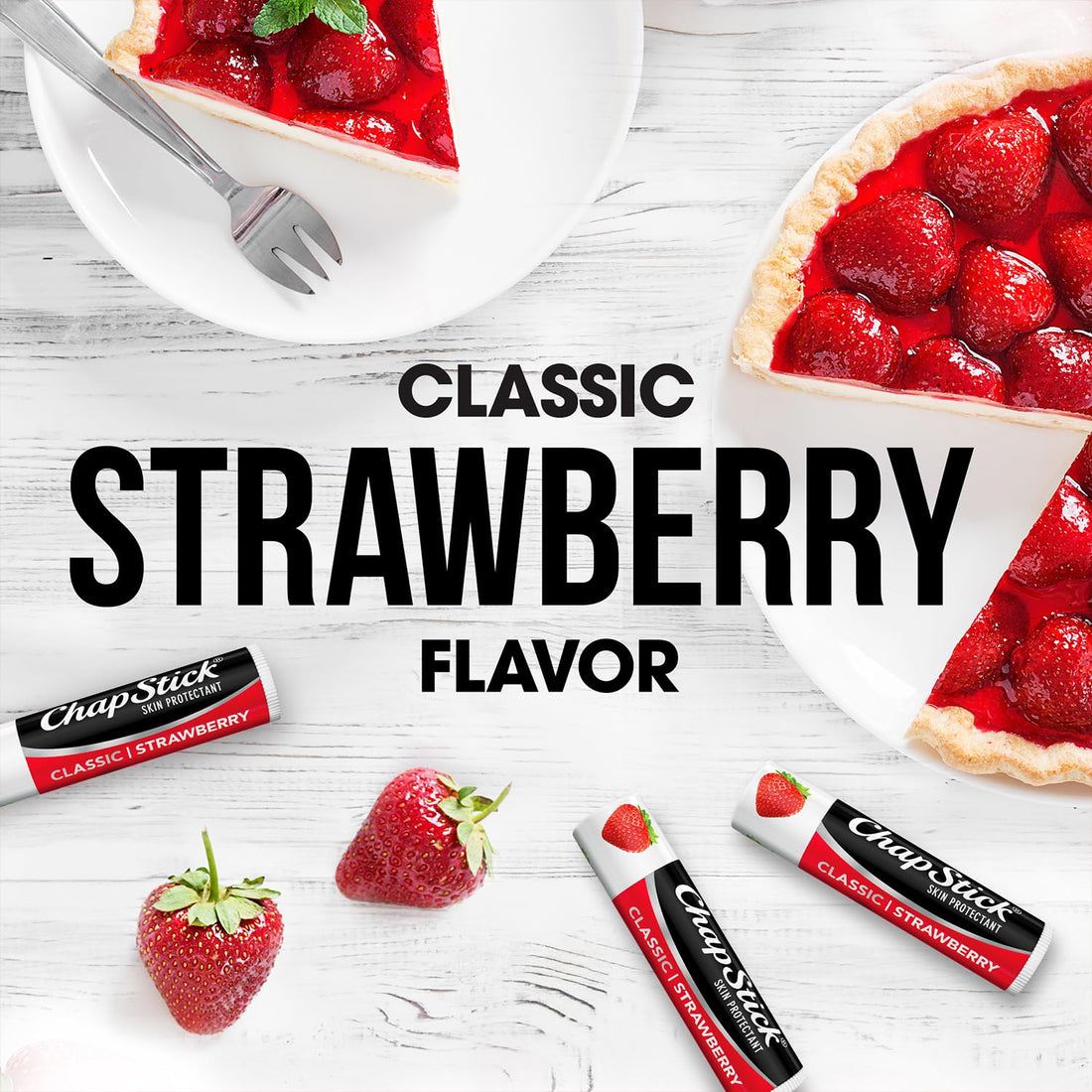 Chapstick Classic Strawberry 0.15oz - Pack of 24 - Skin protectant moisturizer