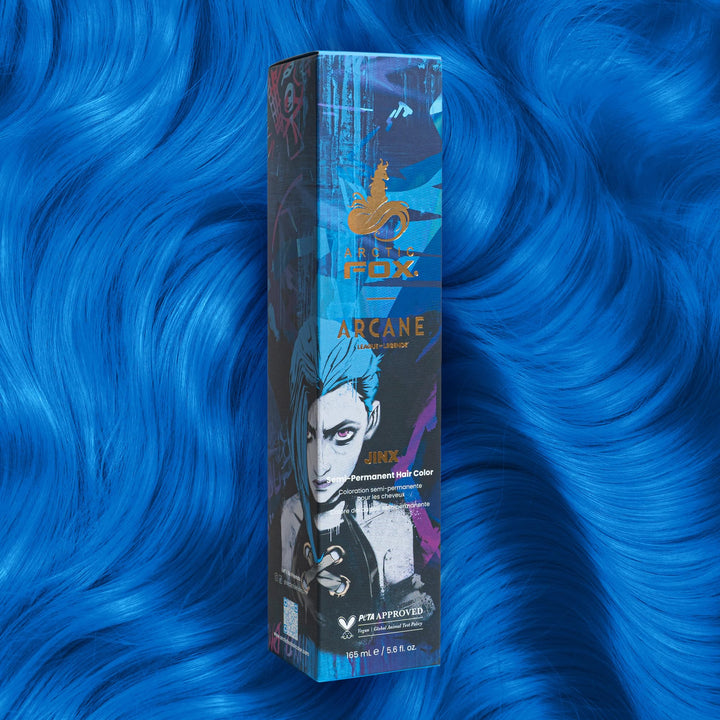 Arctic Fox x Arcane League of Legends Vegan and Cruelty Free Semi Permanent Hair Color Dye (5.6 Fl Oz, JINX)