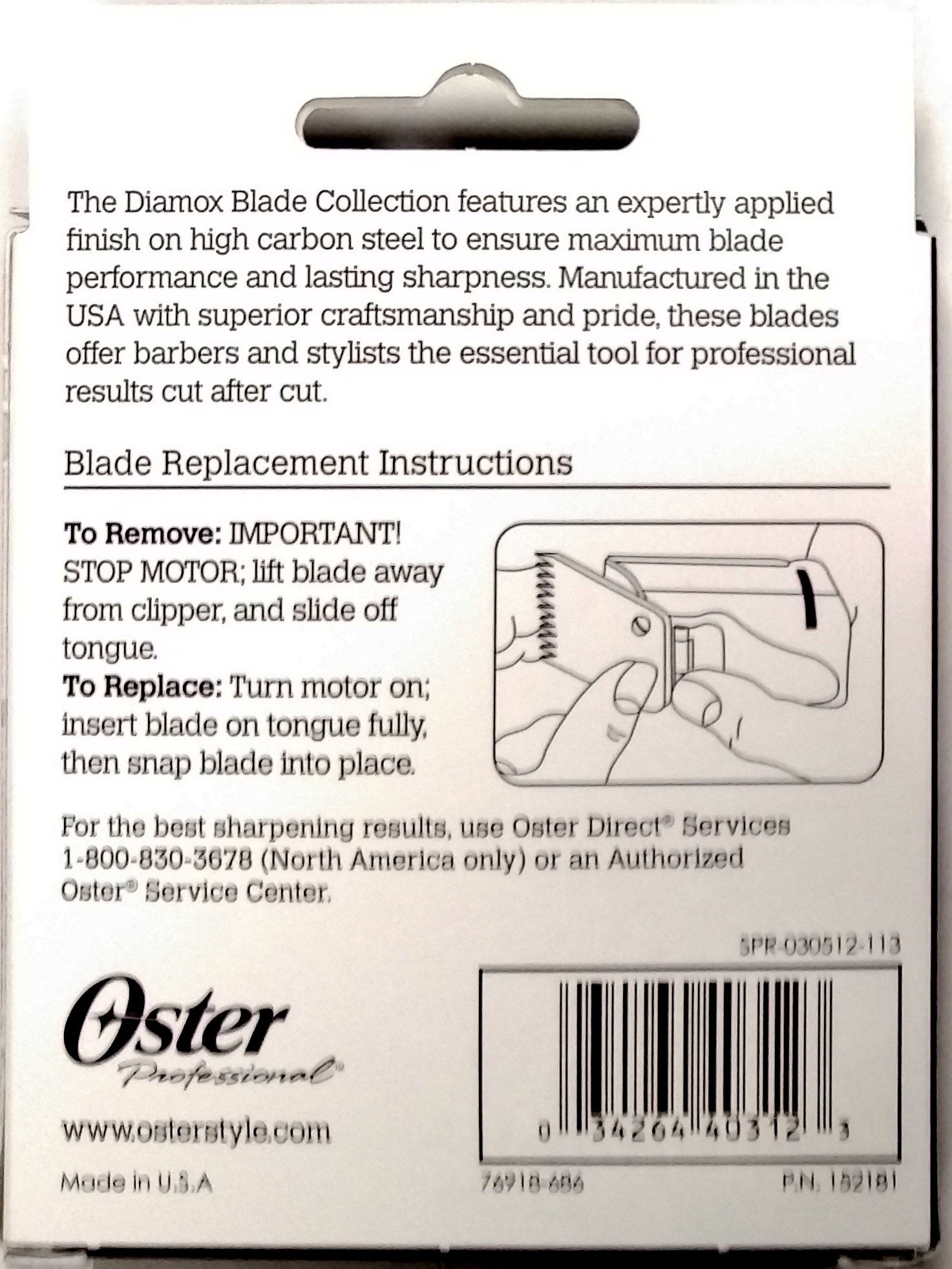 Oster Black Replacement Blade Titan/Turbo77 Size 2