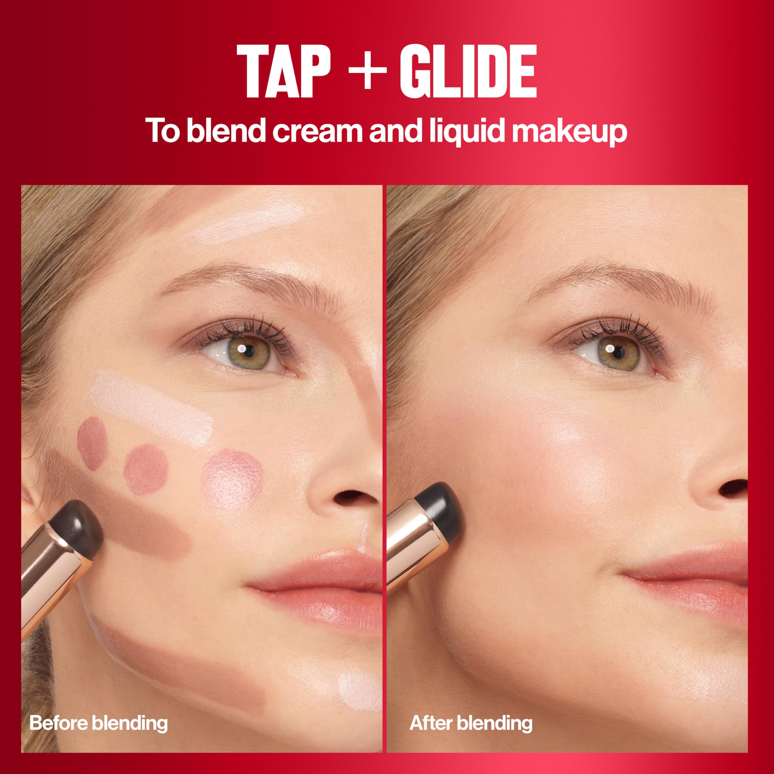 Revlon Dual Ended Jelly Makeup Blender Tool, Silicone Applicator for Blush, Bronzer, Concealer, Contour, Eyes, and Lips, 1 Count