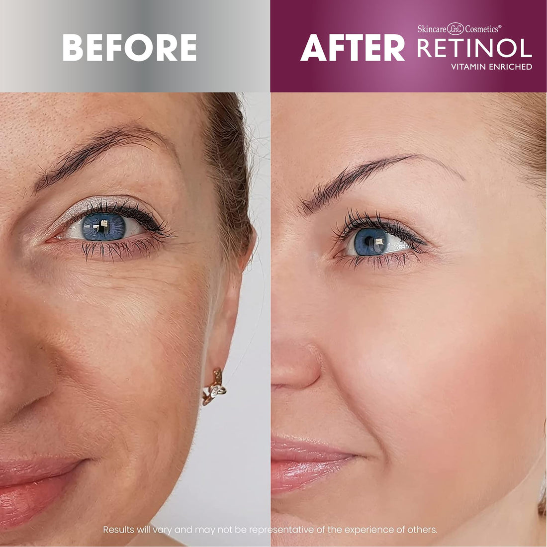 Retinol Skincare LdeL Cosmetics Night Cream Vitamins A + C + E Works While You Sleep to Reduce Fine Lines And Other Signs of Aging 1.7 Oz.