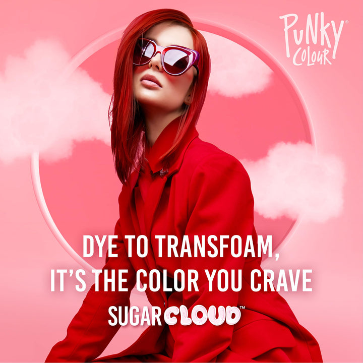 Punky Sugar Cloud Semi-Permanent Foam Hair Color, Licorice - Vibrant Hair Dye for Long-Lasting Color, Easy Application Foam Hair Dye, 6 fl oz.