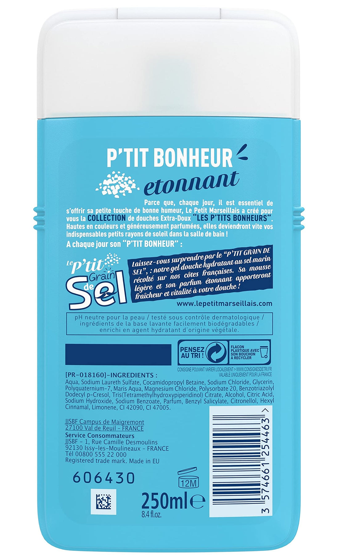 Le Petit Marseillais Grain de Sel SEA Salt Shower Gel from France