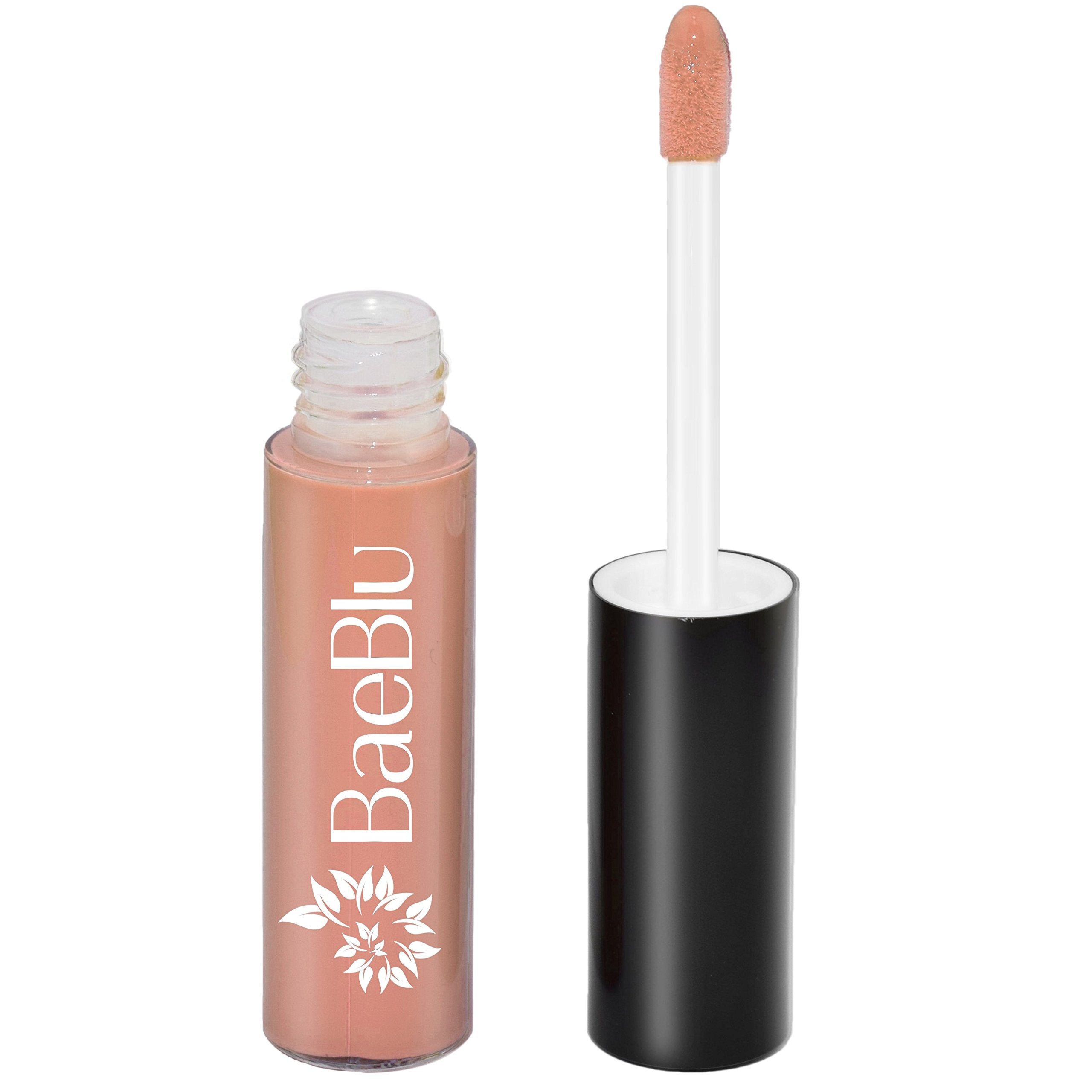 BaeBlu Organic Vegan Lip Gloss, 100% Natural Non-Toxic Moisturizing Ingredients, Nude with Attitude