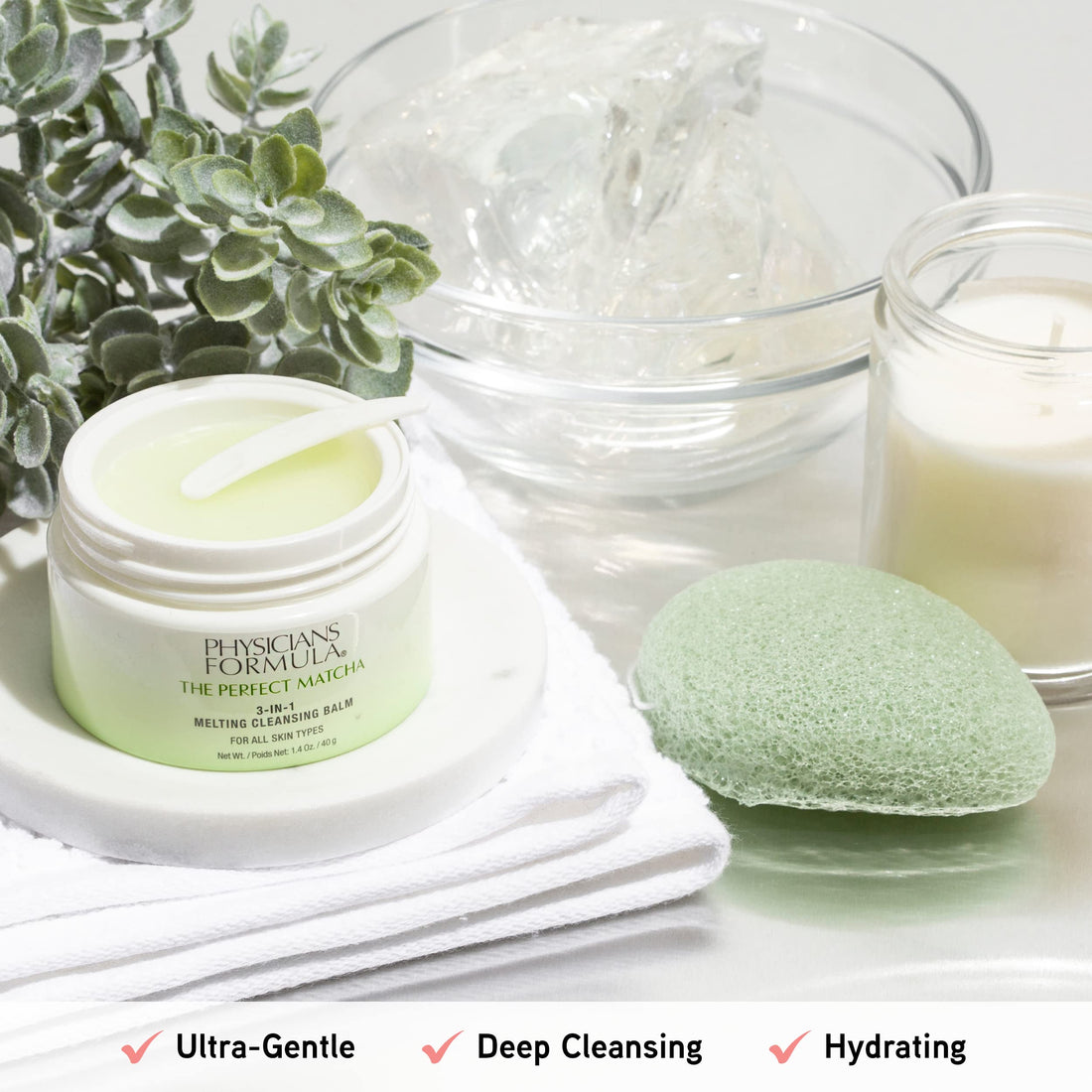 Physicians Formula The Perfect Matcha 3-in-1 Melting Cleansing Balm, 1.4 Ounce