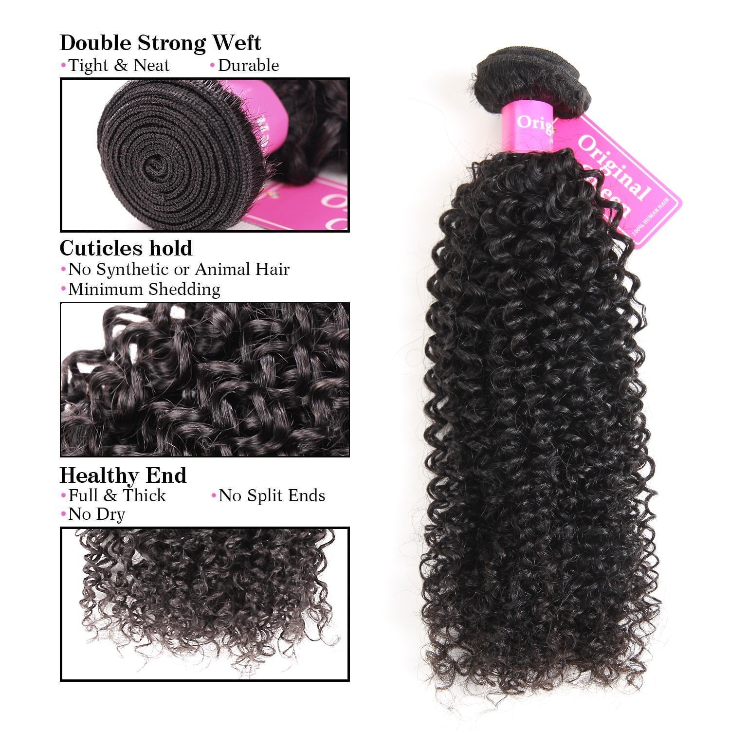 10 12 14inches : Original Queen 100% Brazilian Unprocessed Virgin Kinky Curly Human Hair Weave 3 Bundles Deep Curly Hair Extensions Mixed Length 10 12 14inches