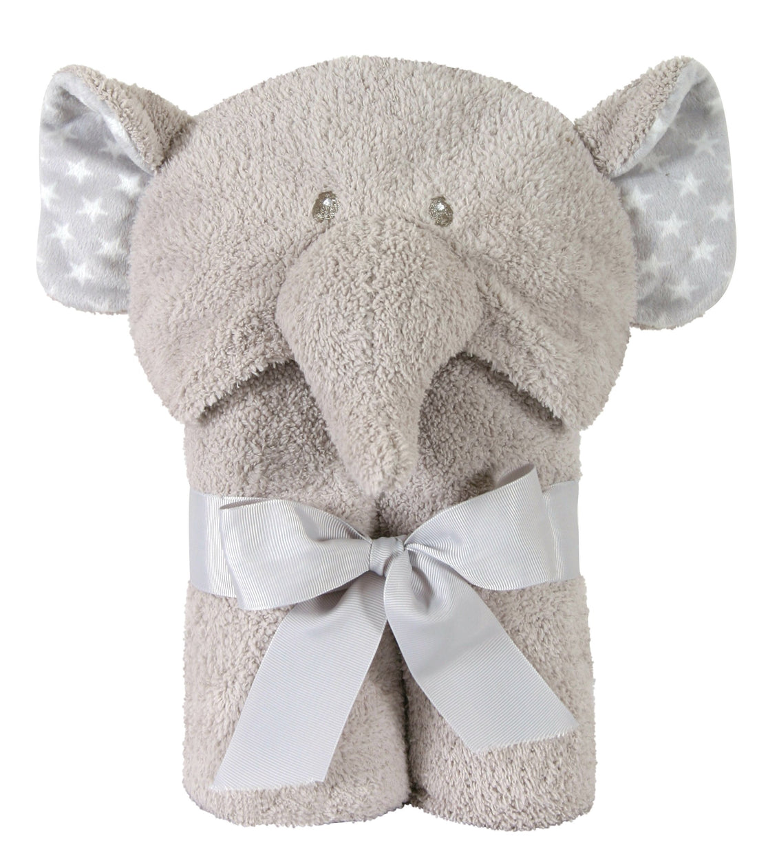 Stephan Baby Terry Plush Hooded Bath Towel, Gray Elephant, 0-24 Months