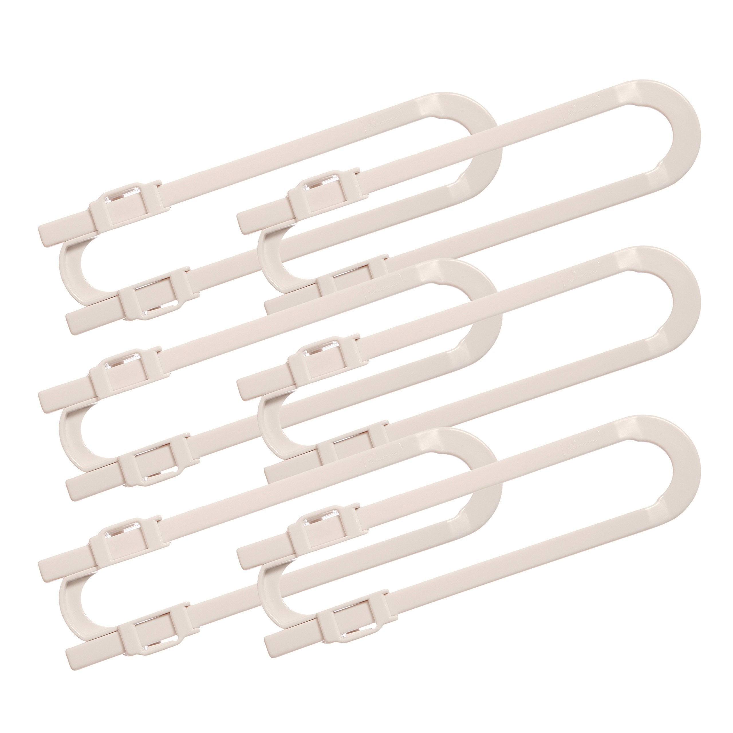 Dreambaby U Shaped Cabinet Locks - Extra Long Child Lock for Cabinets - Gliding Baby Safety Locks (6 Pack)