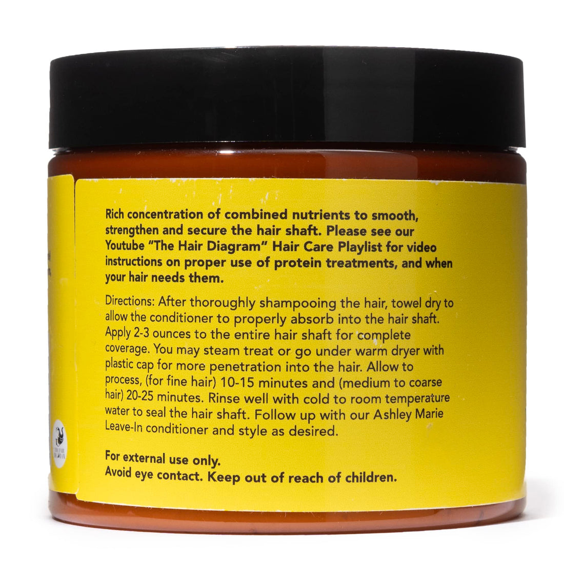 The Hair Diagram - Ashley Marie Protein Conditioner Treatment - Natural Strengthening Conditioner Enriched with Argan Oil & Hydrolyzed Wheat Protein - Color Safe - Paraben & Sulfate Free - 12oz