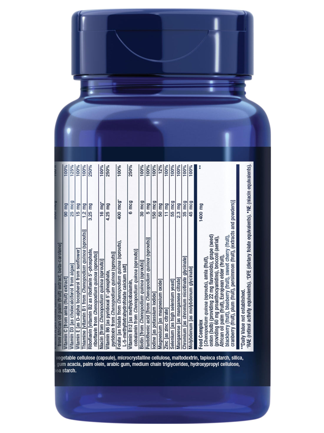 Life Extension Plant-Based Multivitamin – Plant Derived Vitamins and Minerals Supplement for General Health - Nutrients from Fruits & Veggies - Gluten-Free, Non-GMO, Vegetarian – 90 Capsules