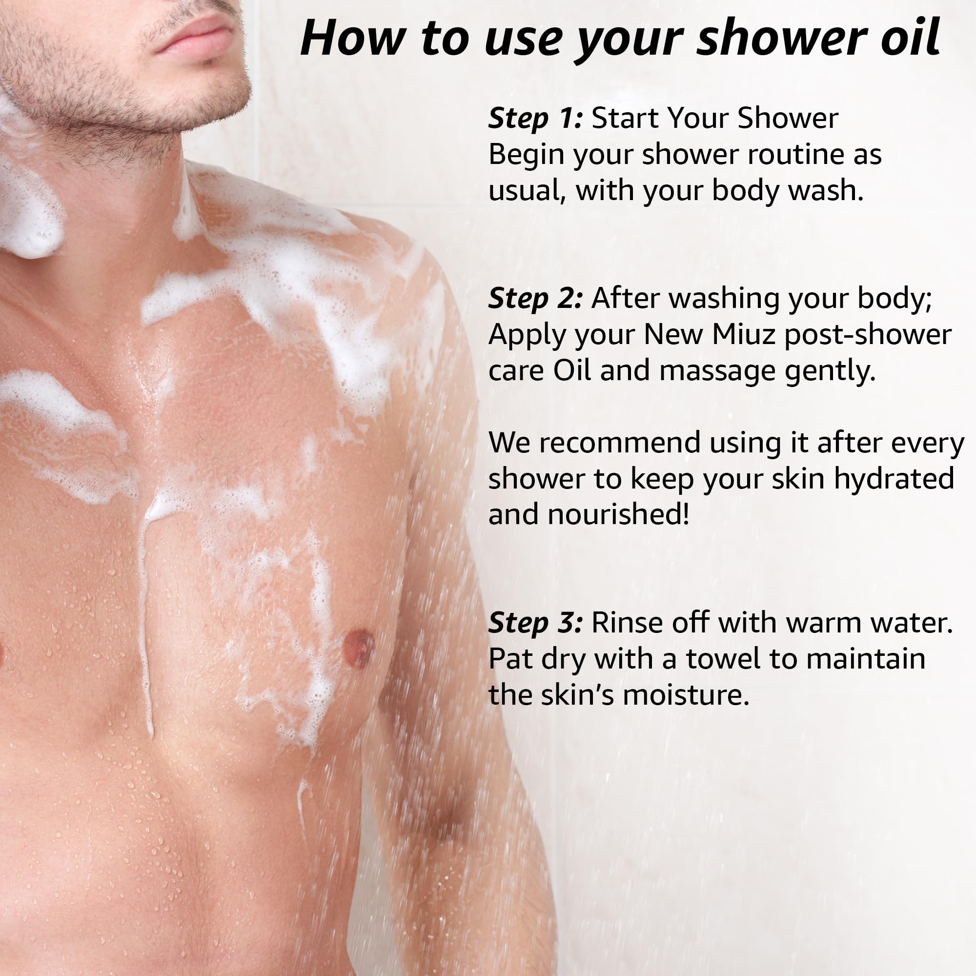 New Miuz Magnesium InShower Body Conditioner Soft Skin Post Shower Care Moisturizer for Body Legs Bath Oil for Dry Skin Shea Honey Vanilla Self Care Spa Gift