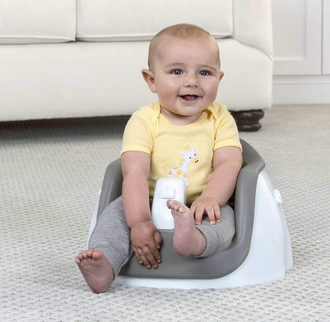 Regalo My Little 2-in-1 Booster Seat and Grow with Me Floor Seat with Removable Feeding Tray, Indoor and Outdoor Activity Chair, Purple