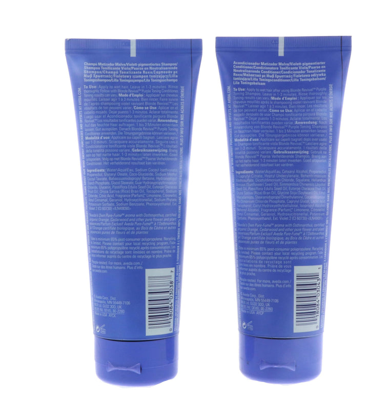 Quty Aveda Blonde Revival Purple Toning Shampoo Conditioner 6.7 oz Duo Set 200ml