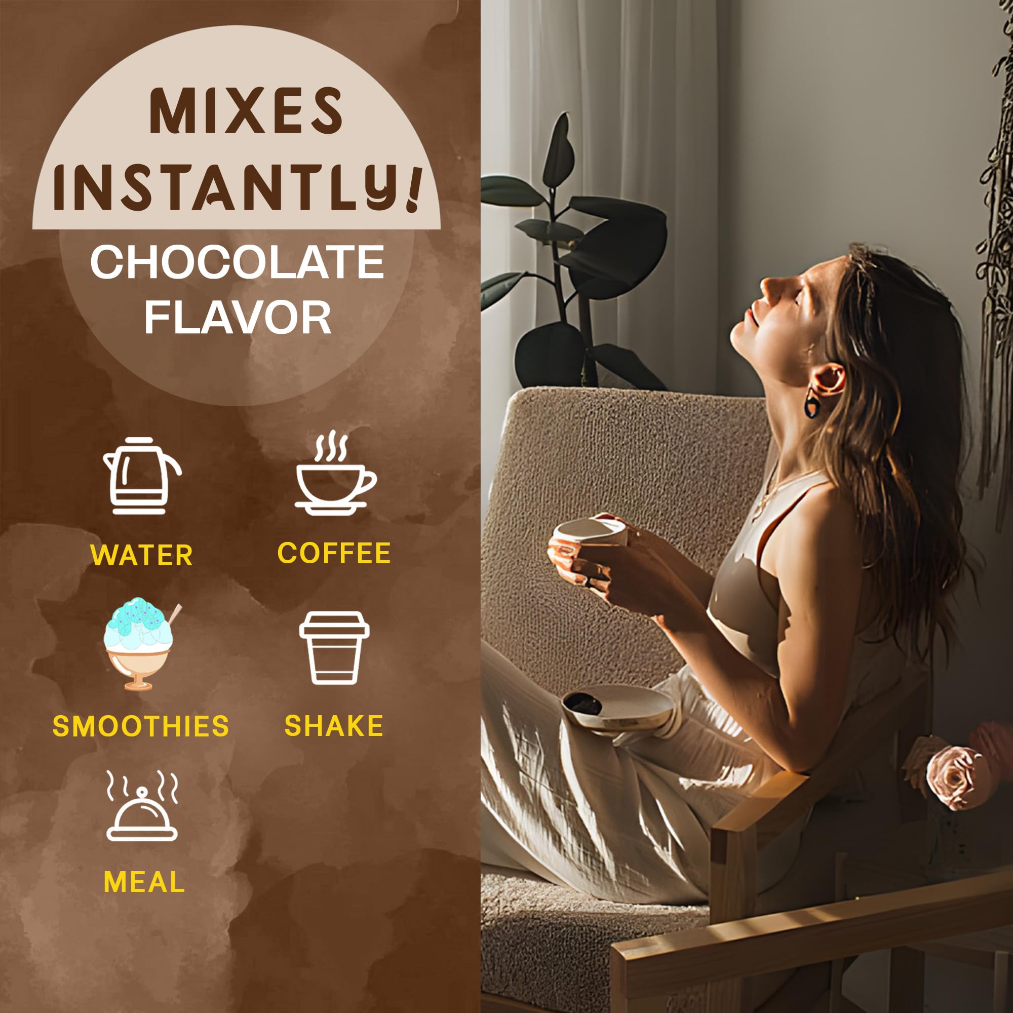 Zammex Bone Broth Protein Powder, Pure Grass Fed Beef, Chocolate Protein Powder,Hydrolyzed Collagen Supplement for Healthy Skin,Nails,Hair,Joints, Non-GMO,Gluten Free, Great in Shakes