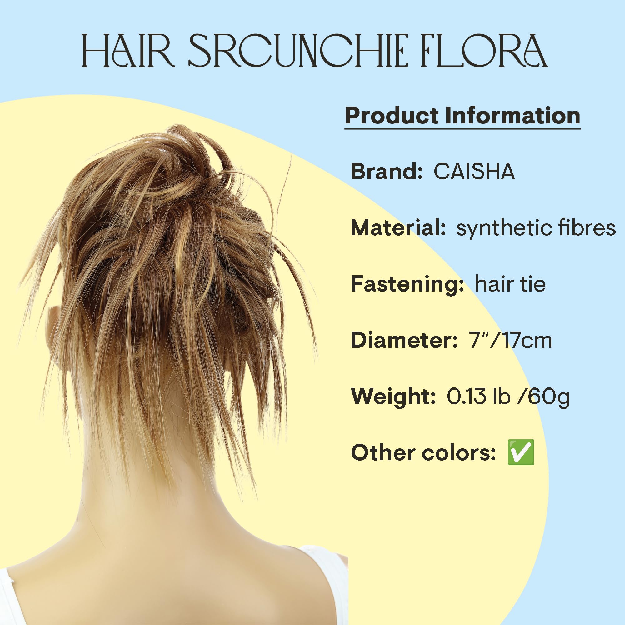 Brown Mix # 33At26 G6F: Prettyshop Hairpiece Hair Rubber Scrunchie Scrunchy Updos Voluminous Wavy Messy Bun Brown Mix # 33At26 G6F