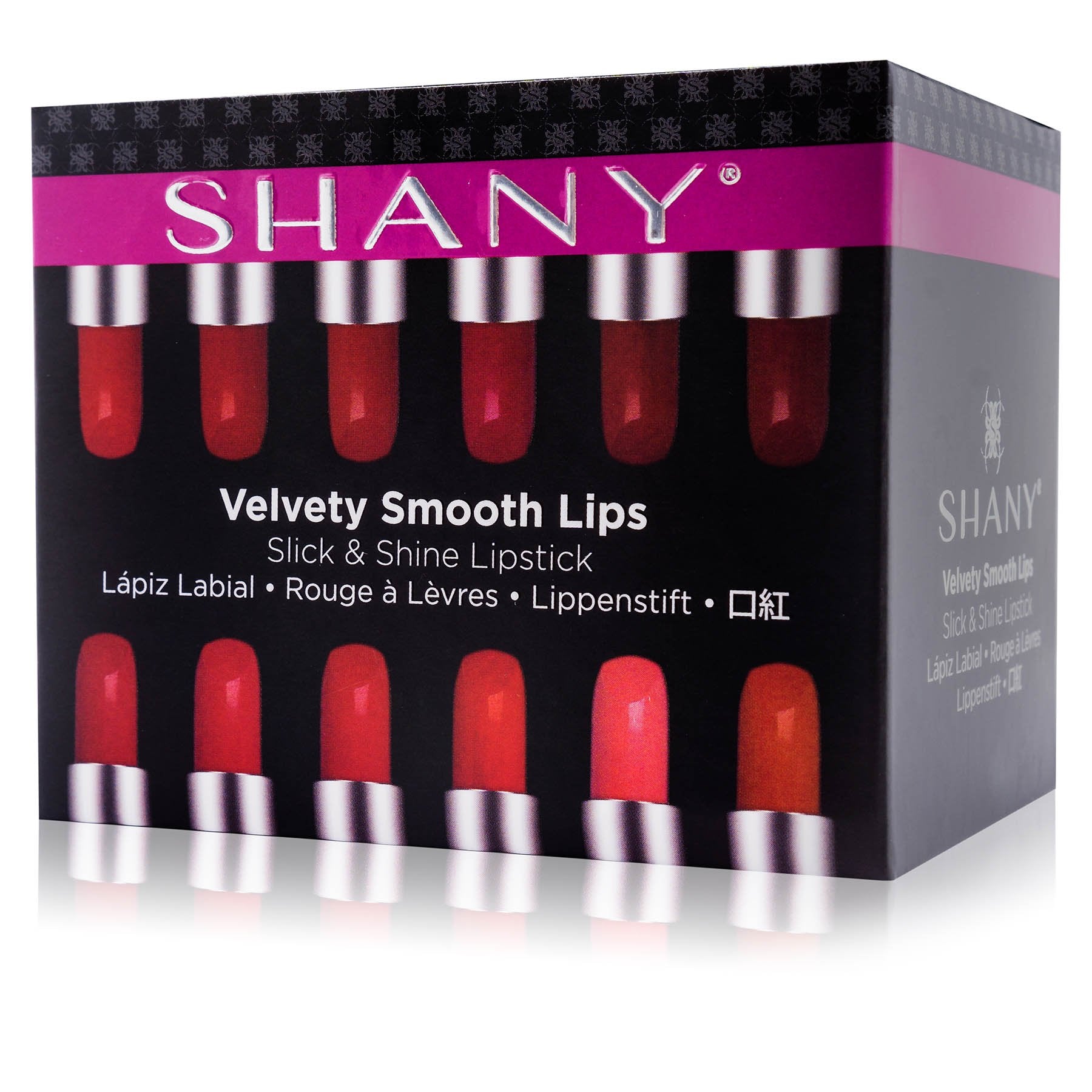 SHANY Slick & Shine Lipstick Set - Set of 12 Famous Colors