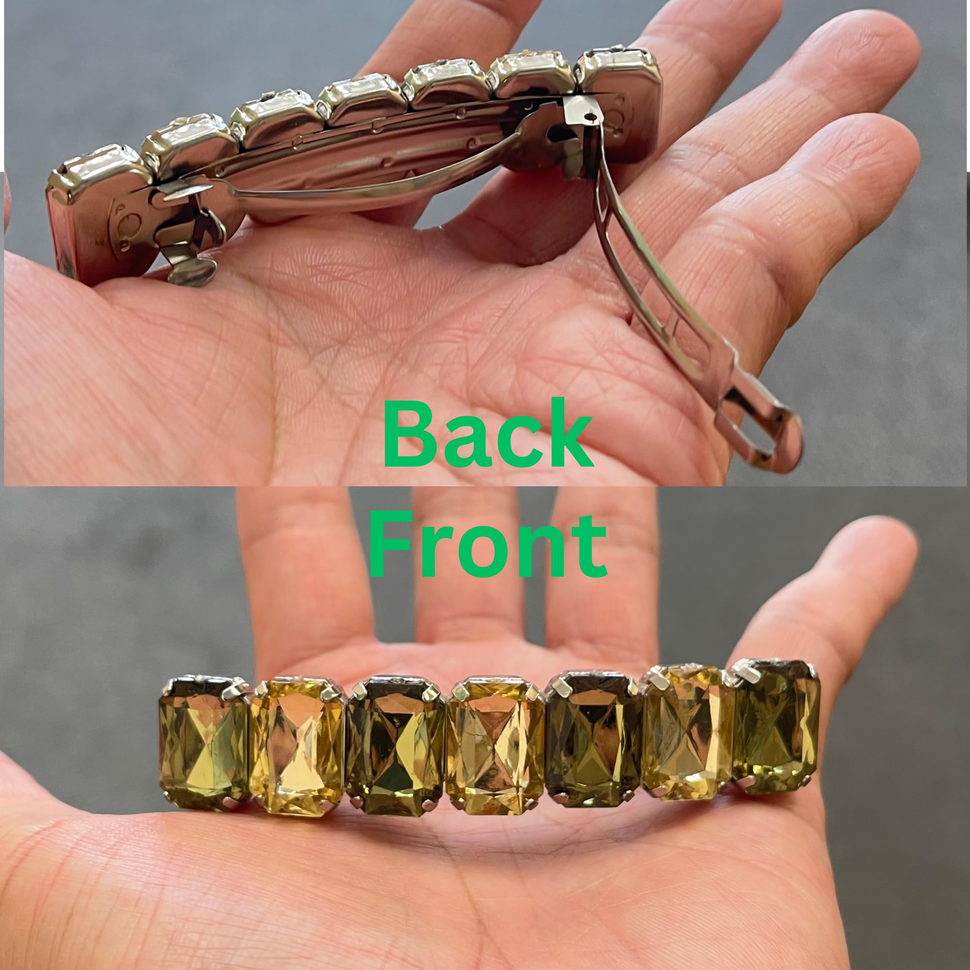 Linpeng Beaded Hair Barrettes for Women, Handmade Acrylic Jewel Gems French Hair Clip Accessories, Gift for Her, 1 pc