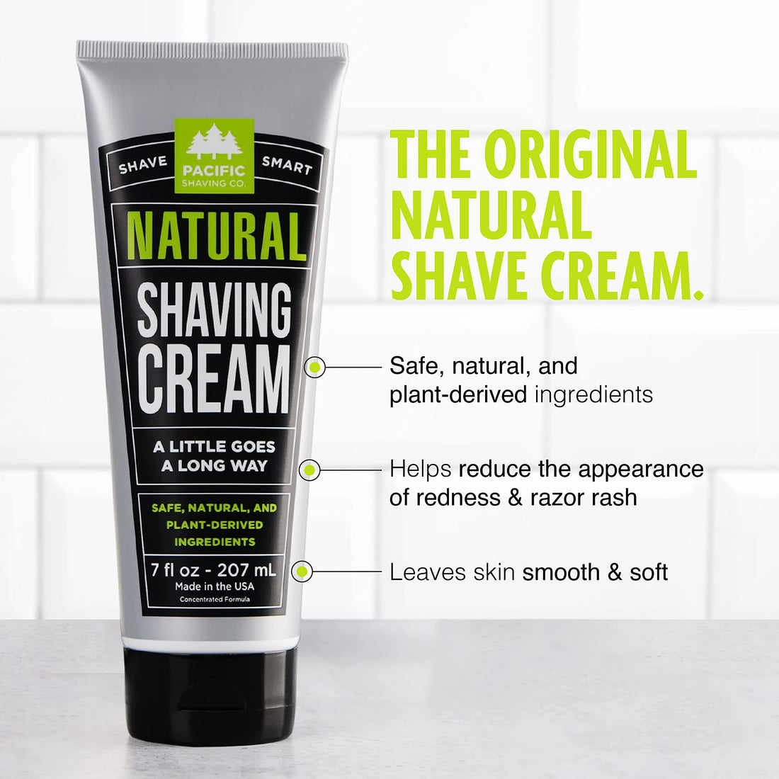 Pacific Shaving Company Natural Shaving Cream-3 oz - 3pack
