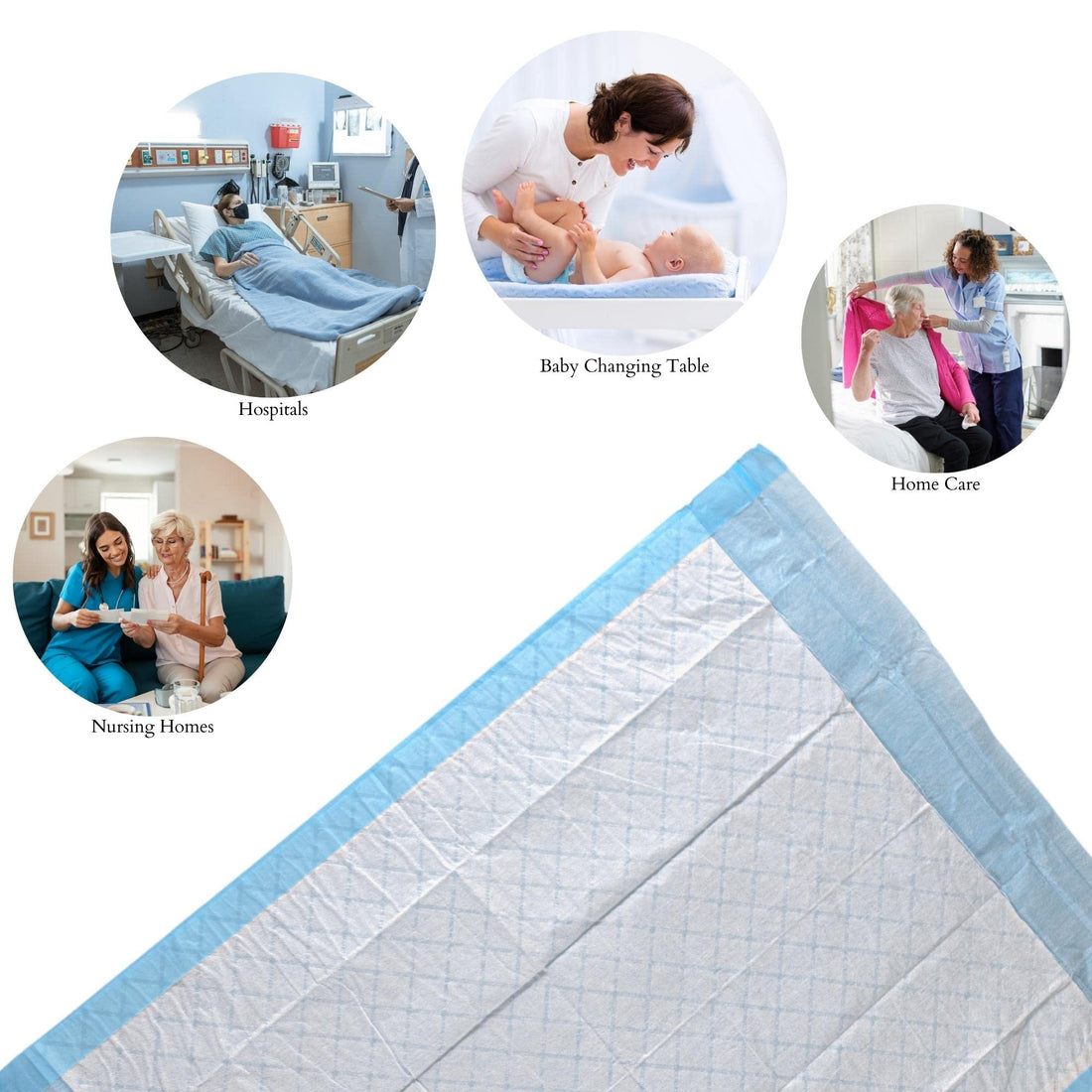 Disposable Changing / Under Pads [Pack of 25] Disposable Soft Absorbent Waterproof 17''x24'' Incontinence Underpad Protector Liners for Beds, Chairs, Diaper Changing – for Adults and Baby Protection