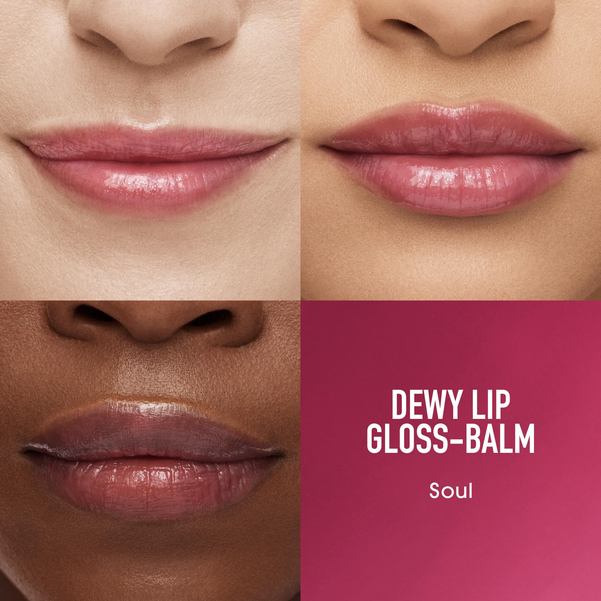 bareMinerals Dewy Lip Gloss-Balm, Hydrating Lip Gloss + Tinted Lip Balm Hybrid, Shine Finish + 24 Hour Hydration, For Soft + Smooth Lips, Non Sticky, Vegan