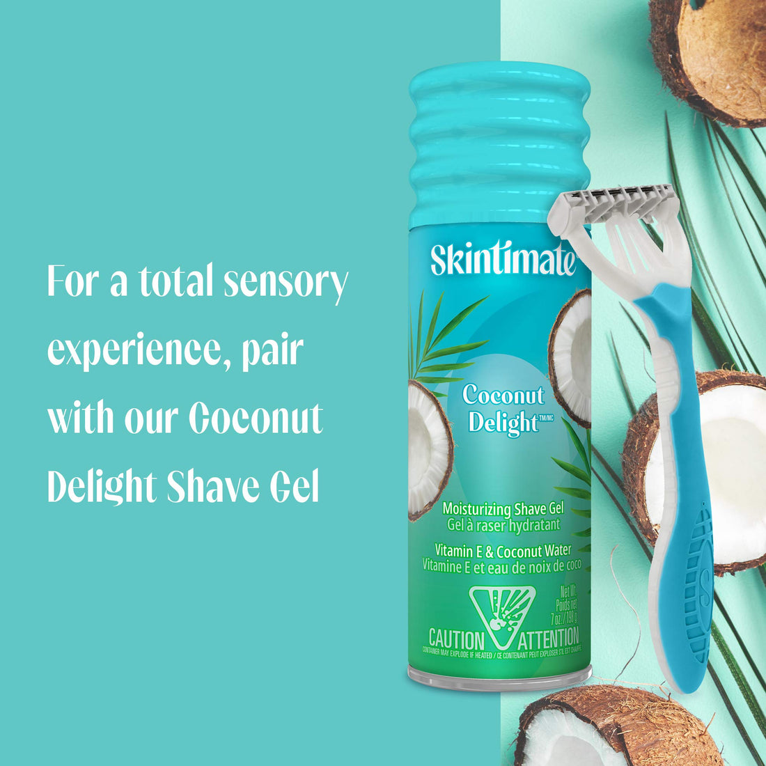 Skintimate Sensitive Skin 3 Blade Disposable Razor For Women, 4 Count