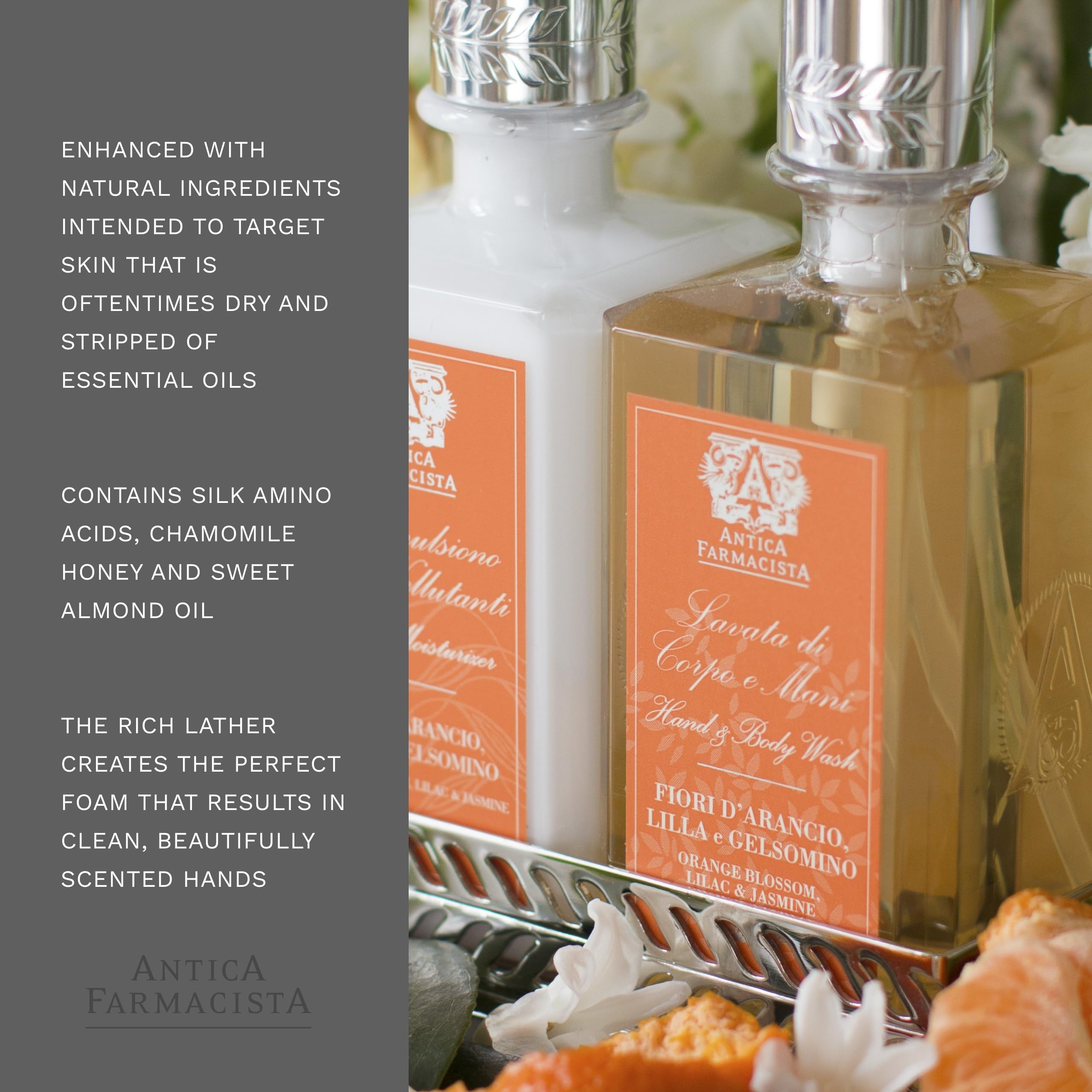 Antica Farmacista Hand Wash, Orange Blossom, Lilac & Jasmine, 10 Fl Oz