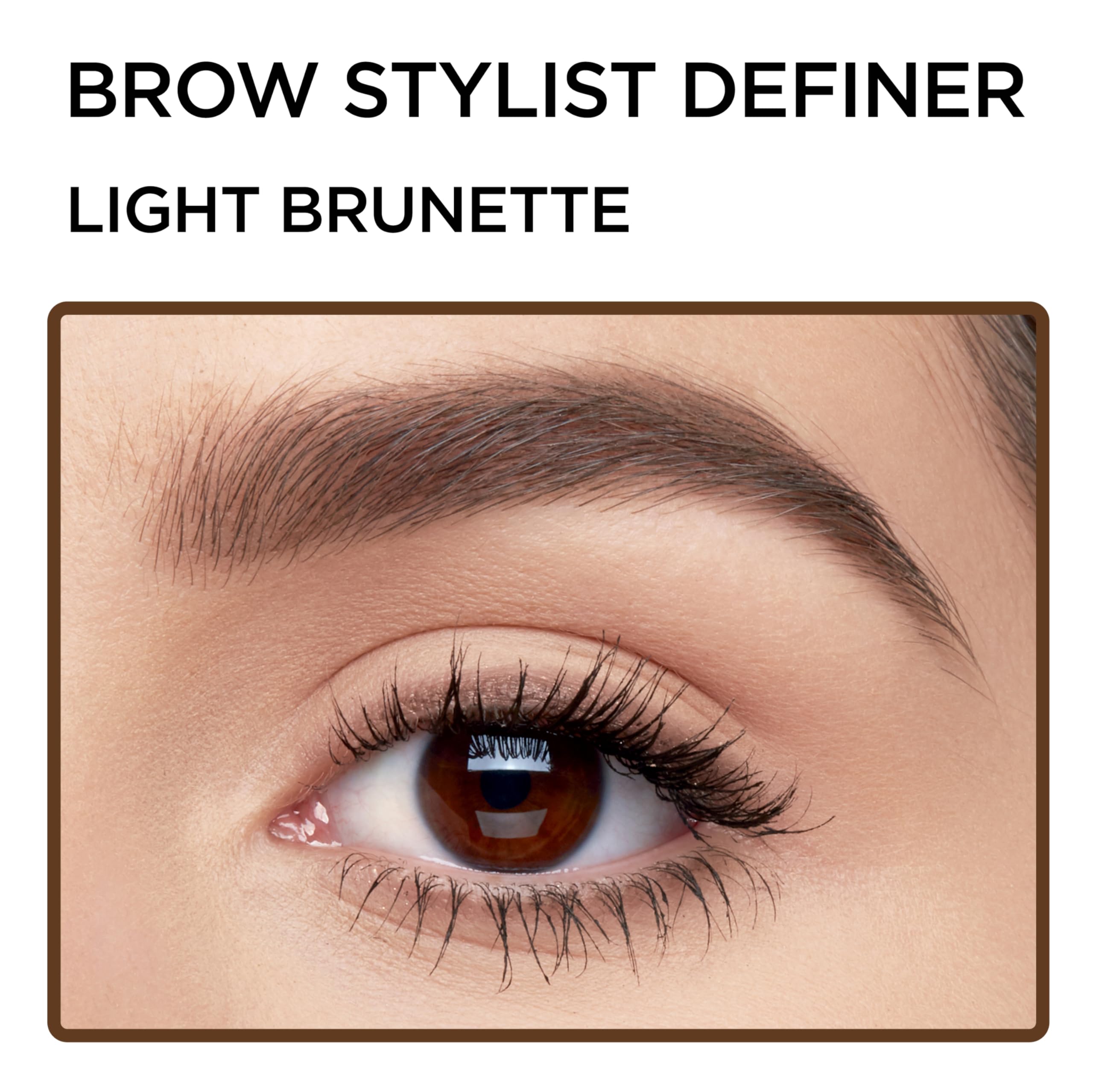 L'Oreal Brow Stylist Definer Waterproof Eyebrow Pencil, Light Brunette 0.003 Ounce (1 Count)