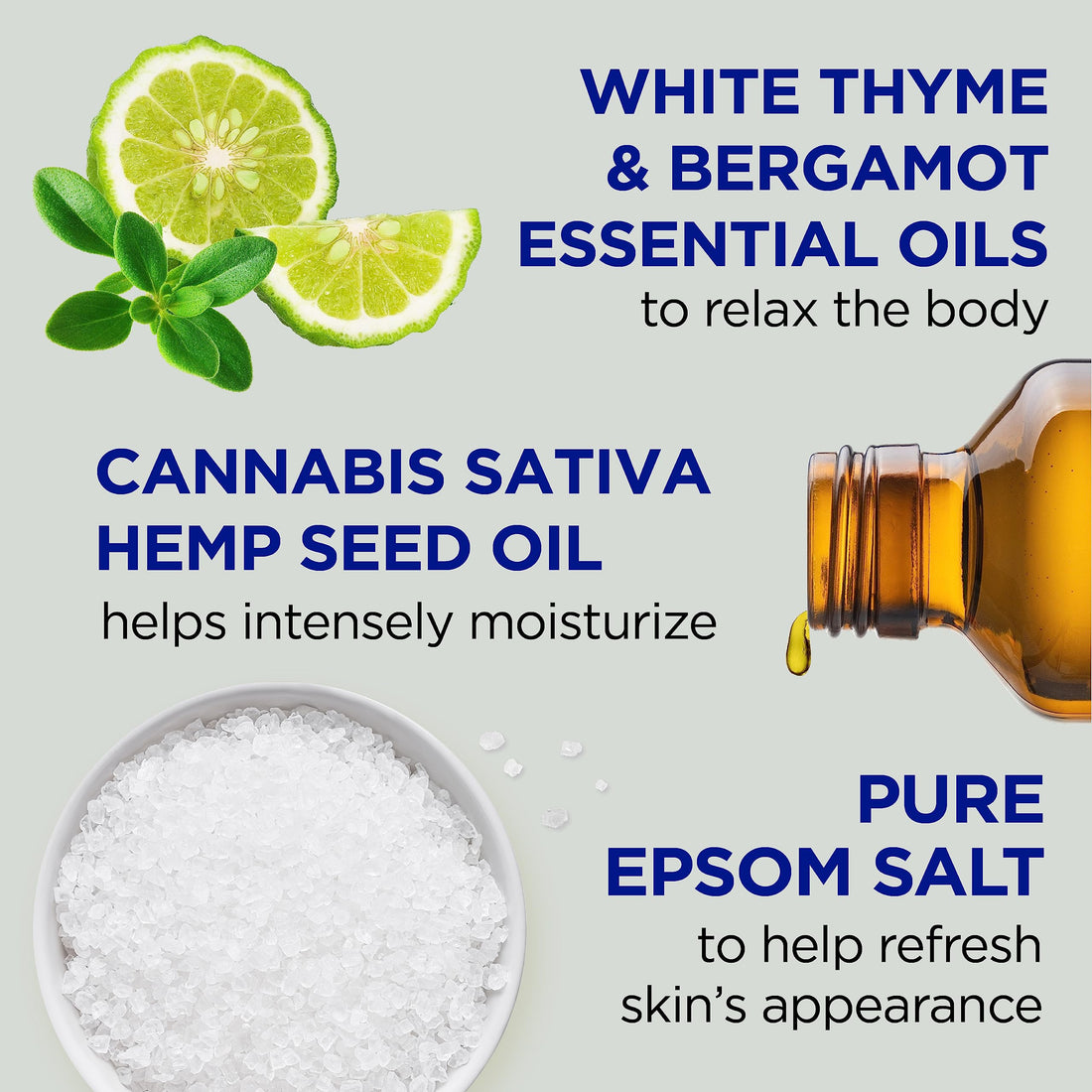 Dr Teal's Cannabis Sativa Hemp Seed Oil Foaming Bath with Pure Epsom Salt, 1000 ml.