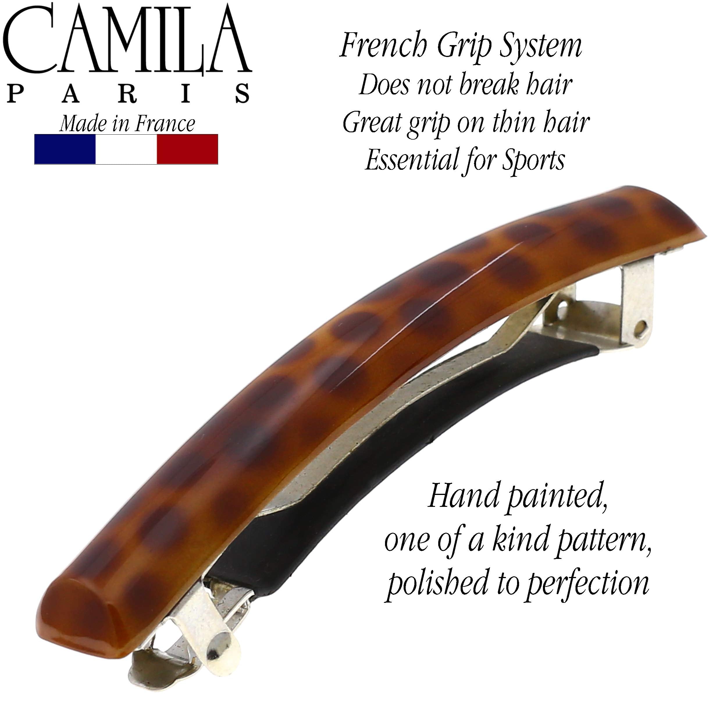Camila Paris MP999 French Hair Barrettes Clips for Girls Strong Hold Grip Hair Clips for Women, No Slip and Durable Styling Girls Hair Accessories, Made in France