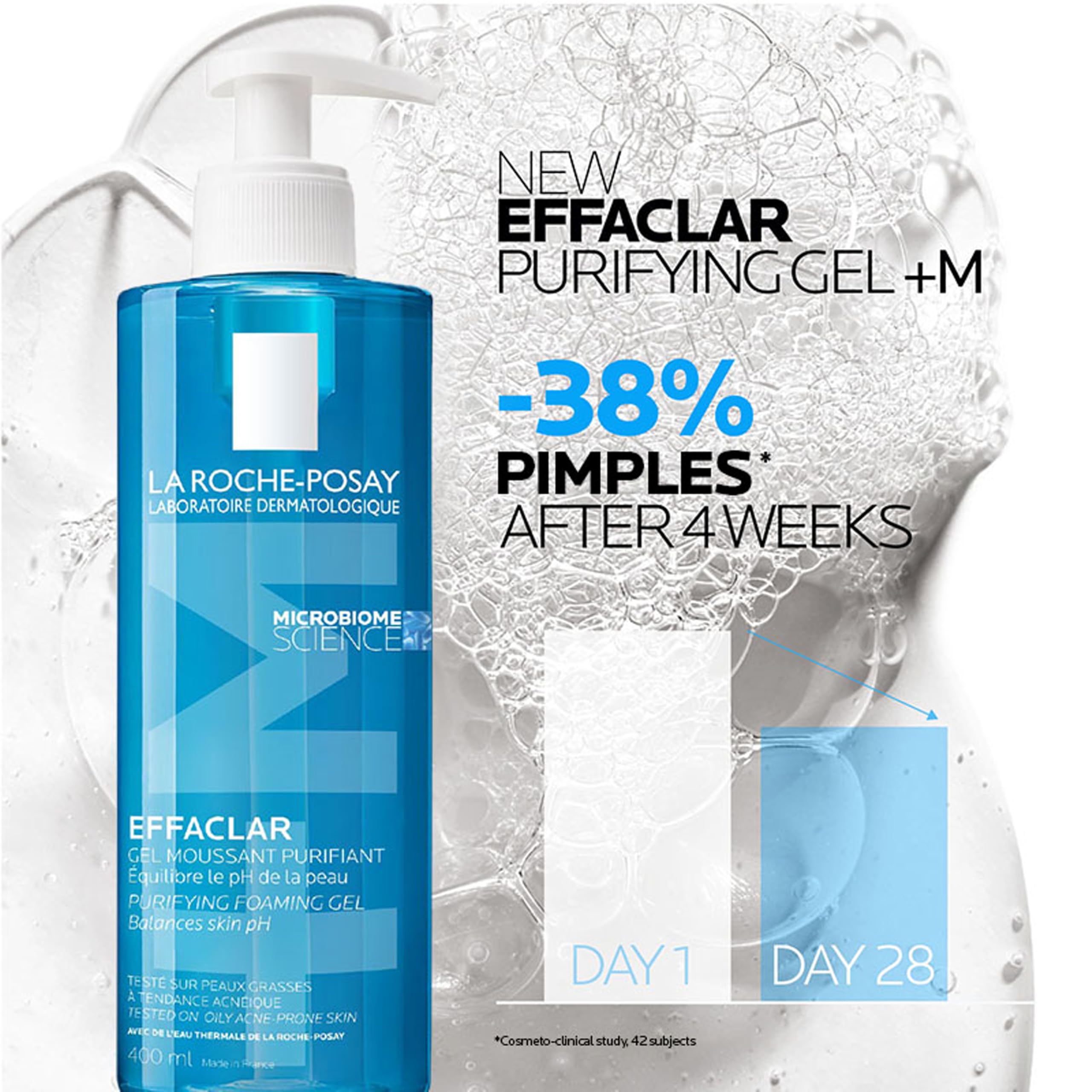 La Roche-Posay Effaclar Purifying Foaming Gel Cleanser for Oily Skin | With Zinc Pidolate To Remove Excess Oil & Shine | Alcohol Free & Oil Free | Face Wash For Oily Skin | Sensitive Skin Tested