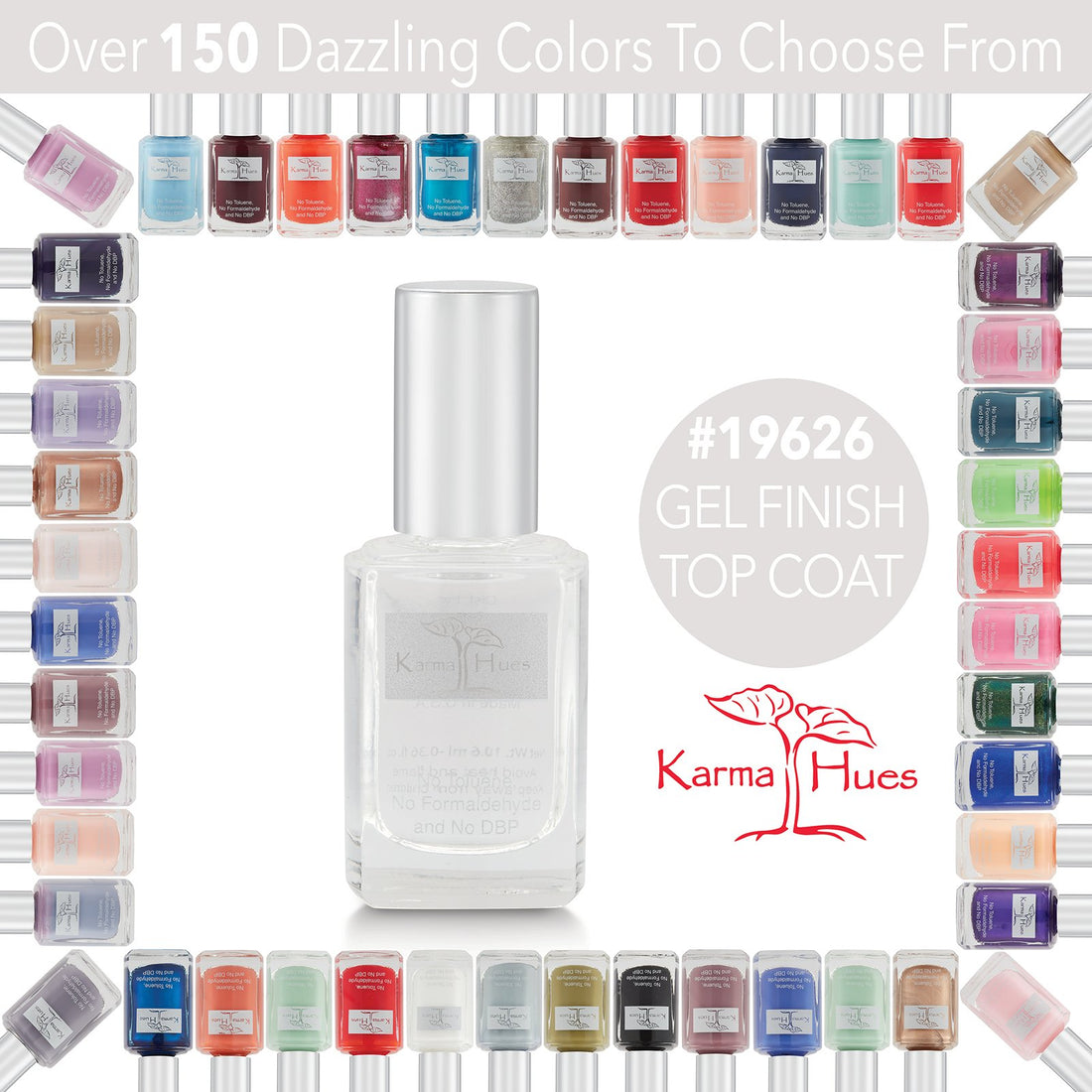 Karma Organic Gel Finish Top Coat Long Lasting Beauty Shine Manicure Non-Toxic Vegan & Cruelty-Free