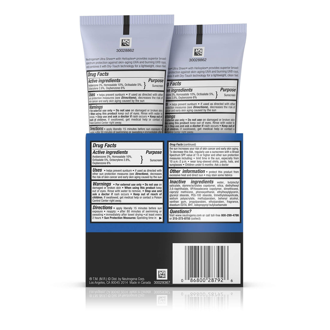 Neutrogena Ultra Sheer Dry-Touch Sunscreen SPF 45, 3 oz (Pack of 2)