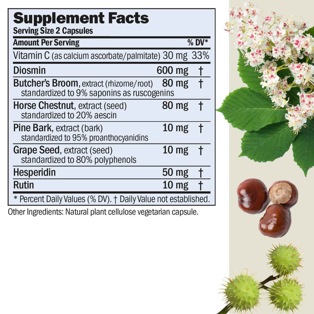 ANDREW LESSMAN Circulation, Vein Support for Healthy Legs 180 Capsules - High Bioactivity Diosmin, Butcher's Broom, Visibly Reduces Swelling and Discomfort in Feet, Ankles, Calves, Legs